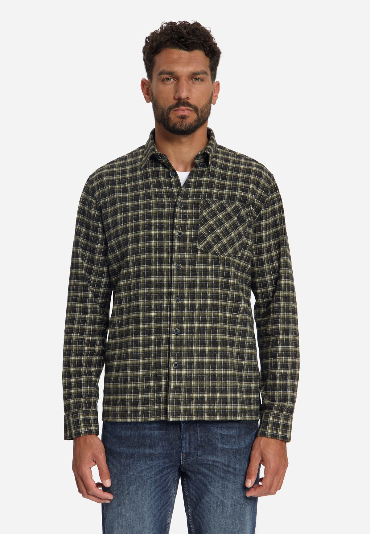 Cotton Check Shirt | Moss
