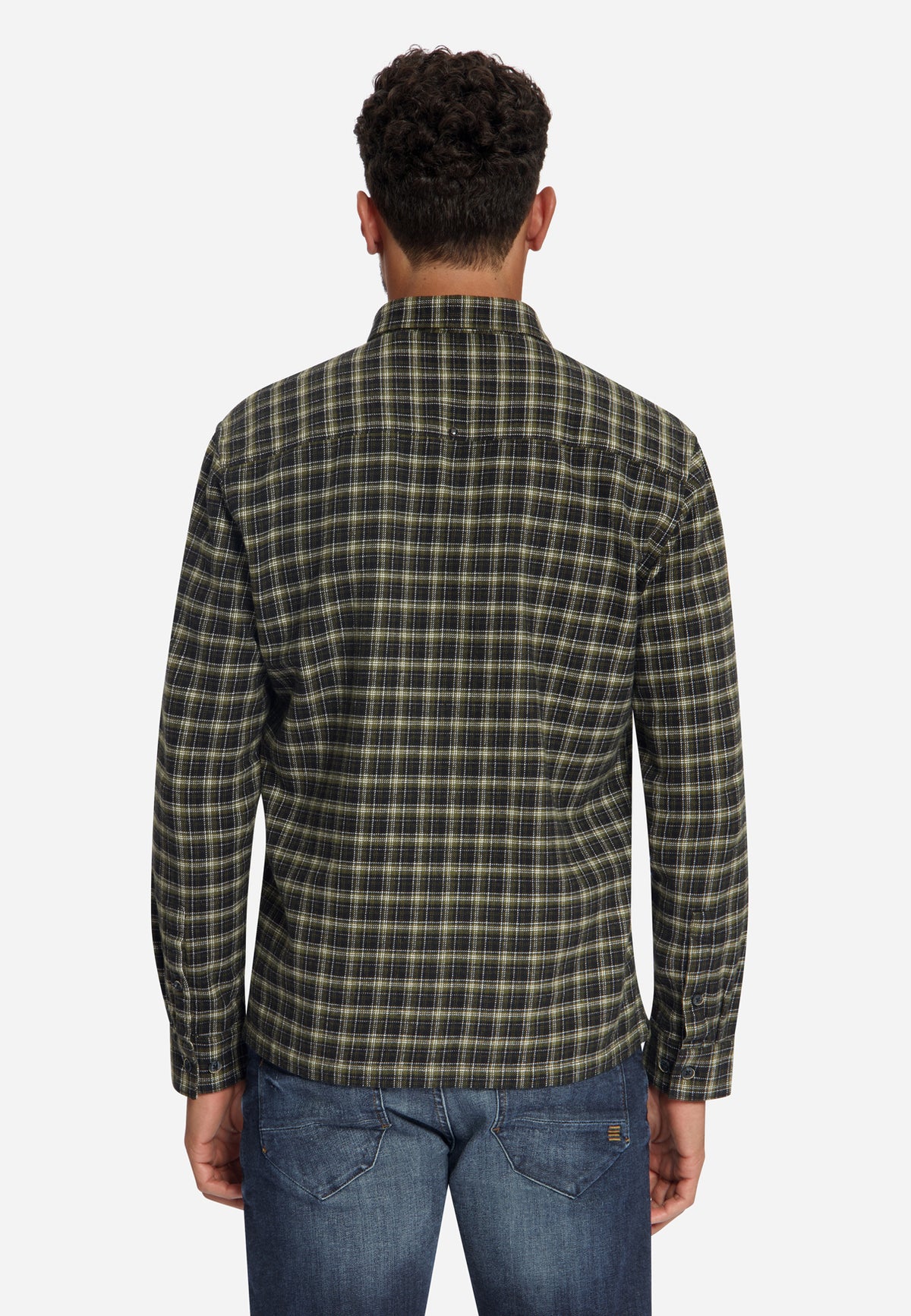 Cotton Check Shirt | Moss