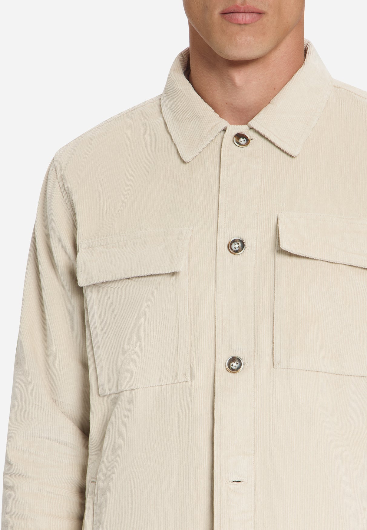 Corduroy Overshirt | Stone