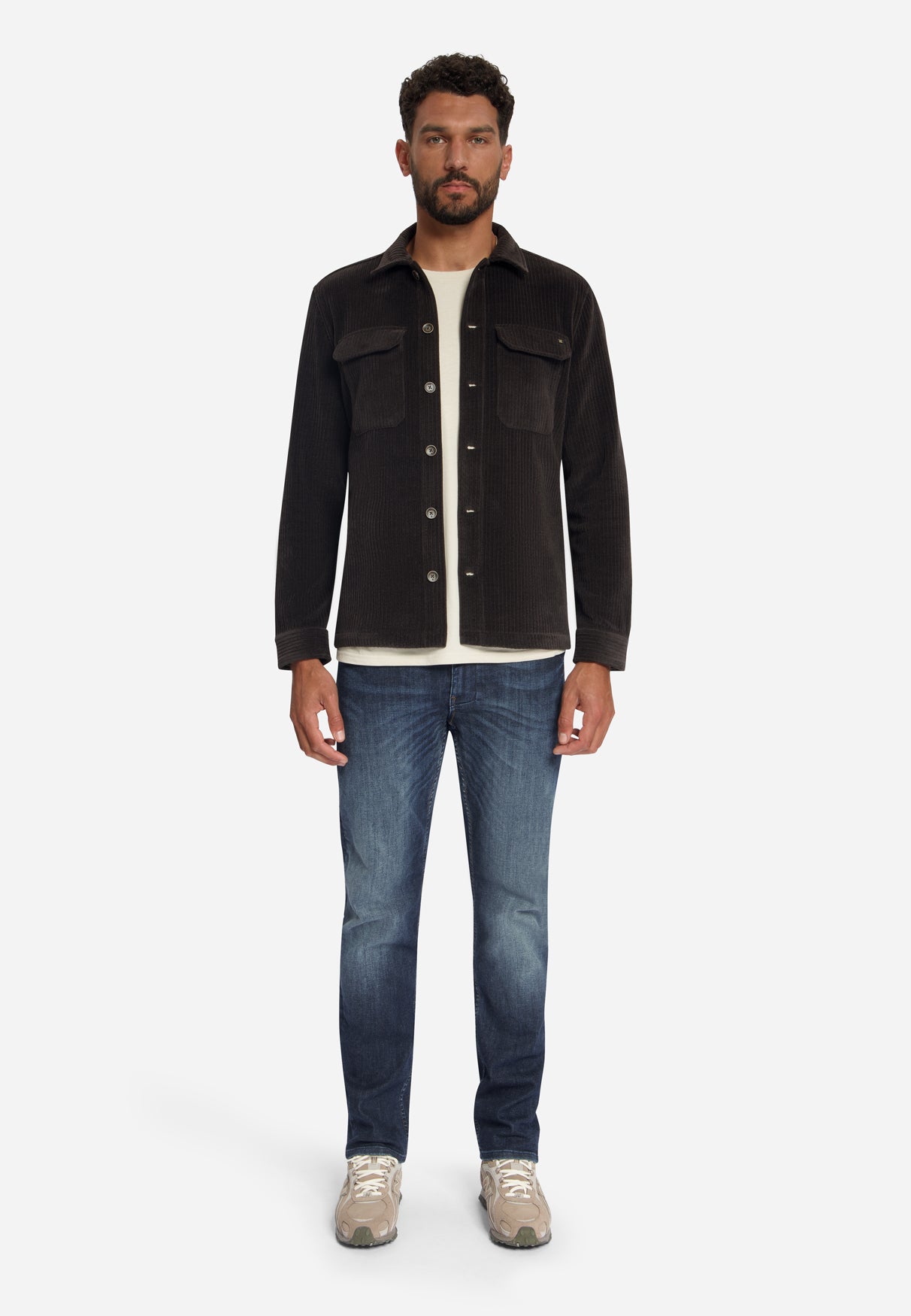 Stretch Cord Overshirt | Earth