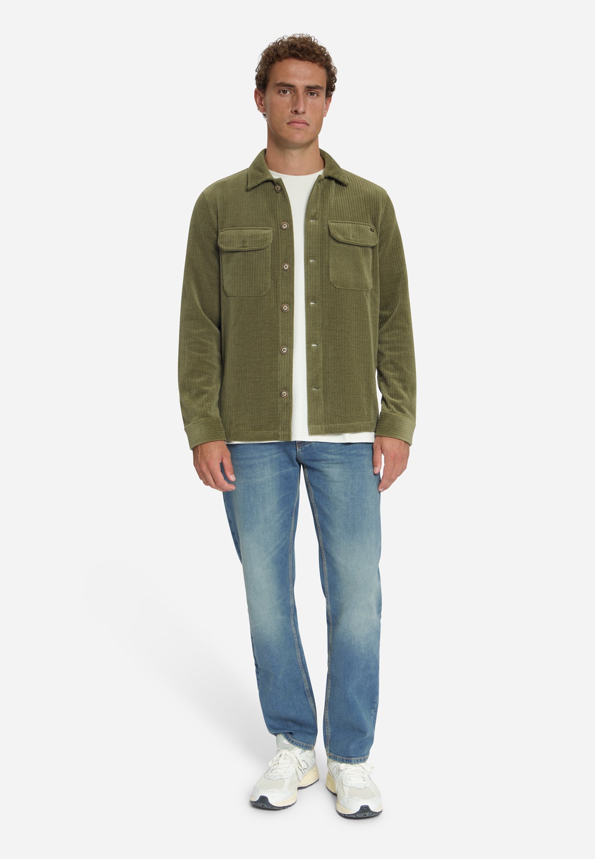 Stretch Cord Overshirt | Army
