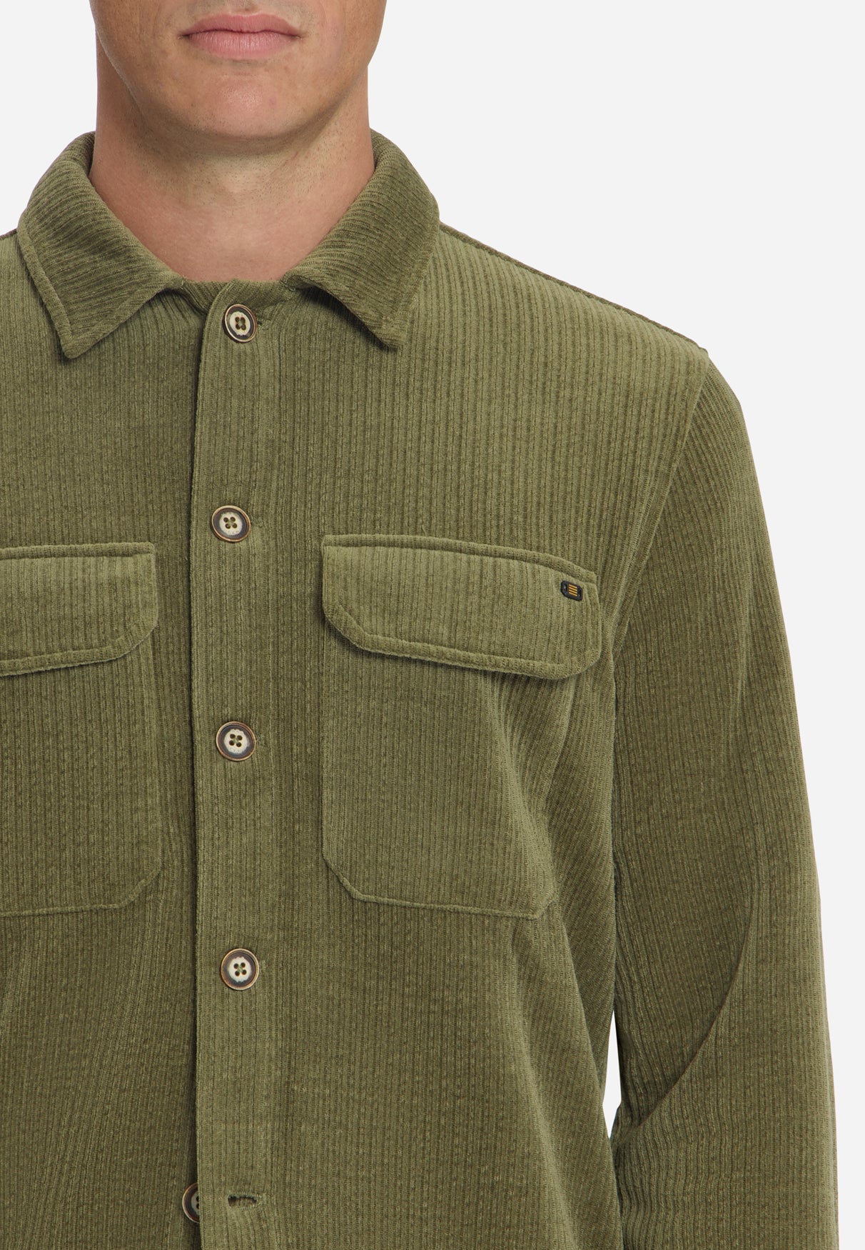 Stretch Cord Overshirt | Army