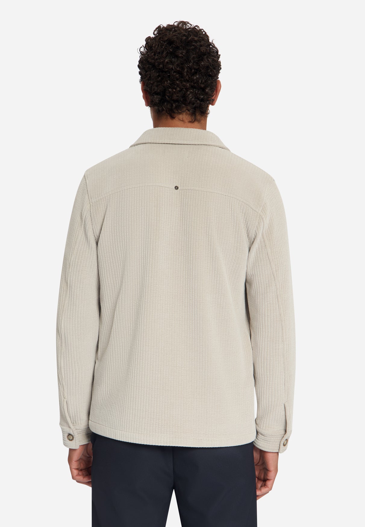 Stretch Cord Overshirt | Cement