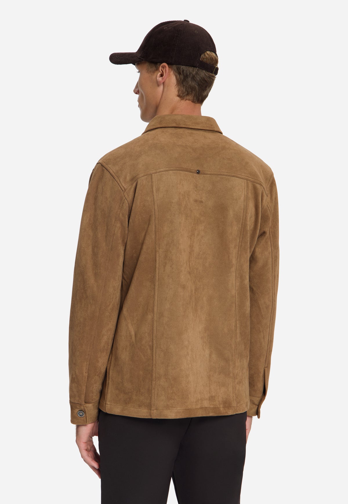 Suede Look Overshirt | Caramel