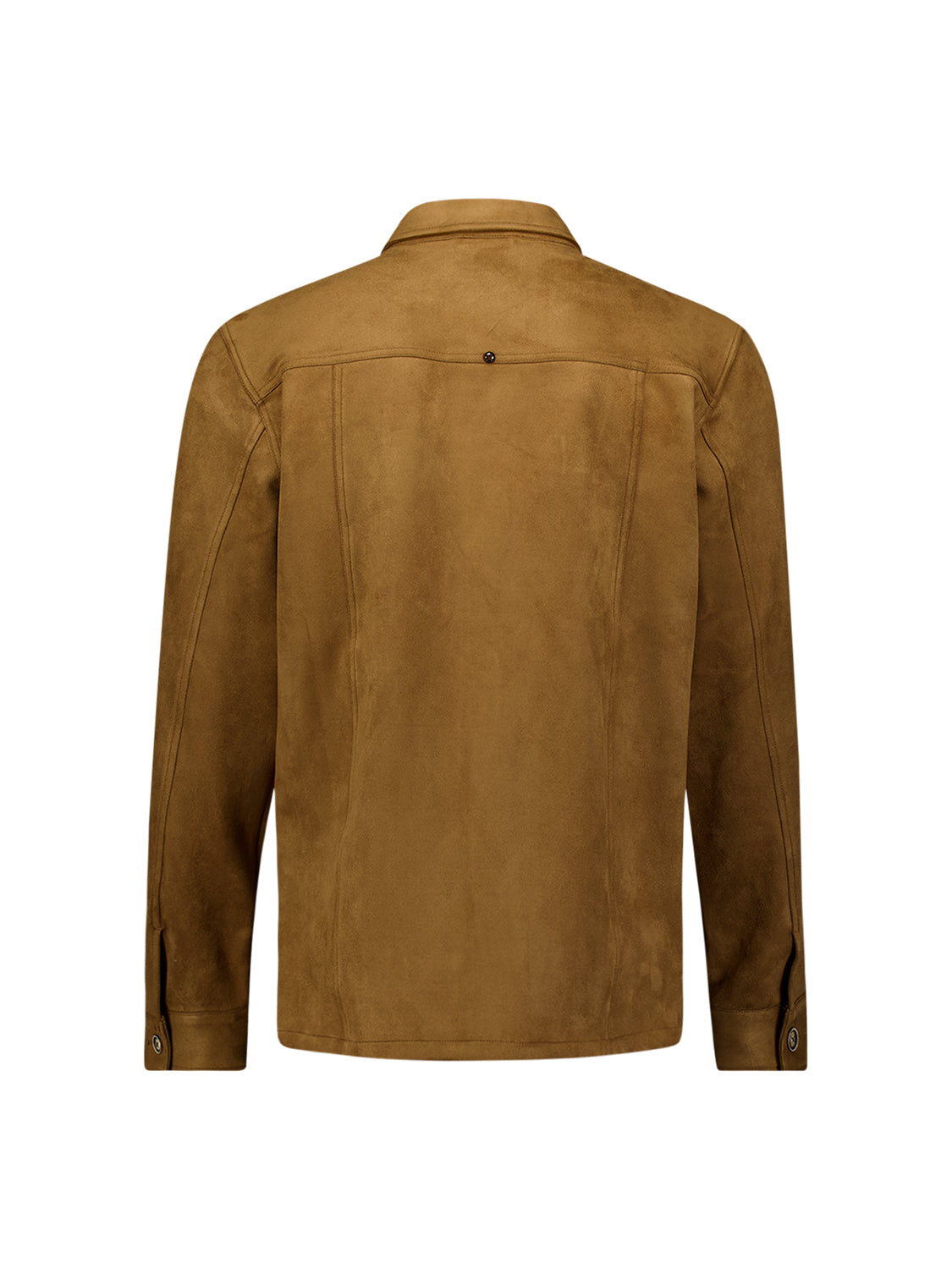 Suede Look Overshirt | Caramel