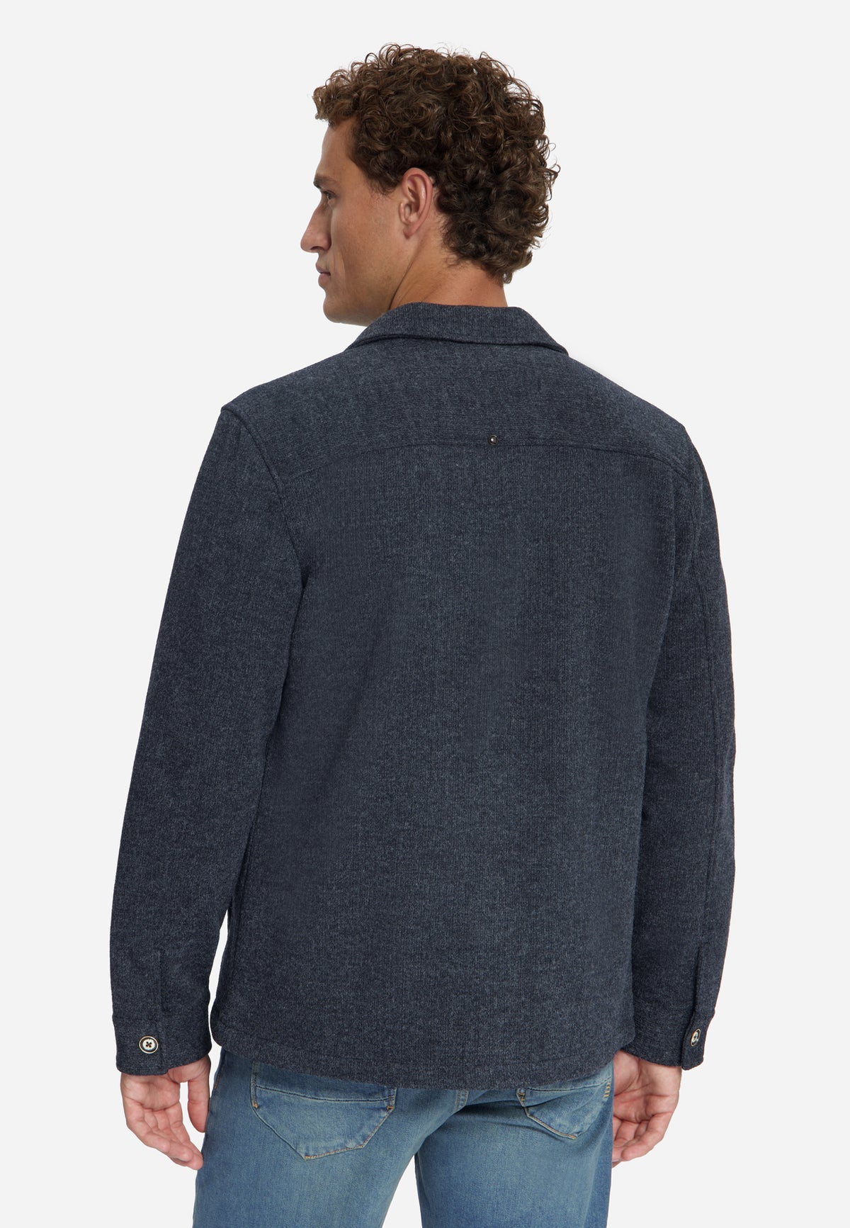 Wool Look Overshirt | Dark Night