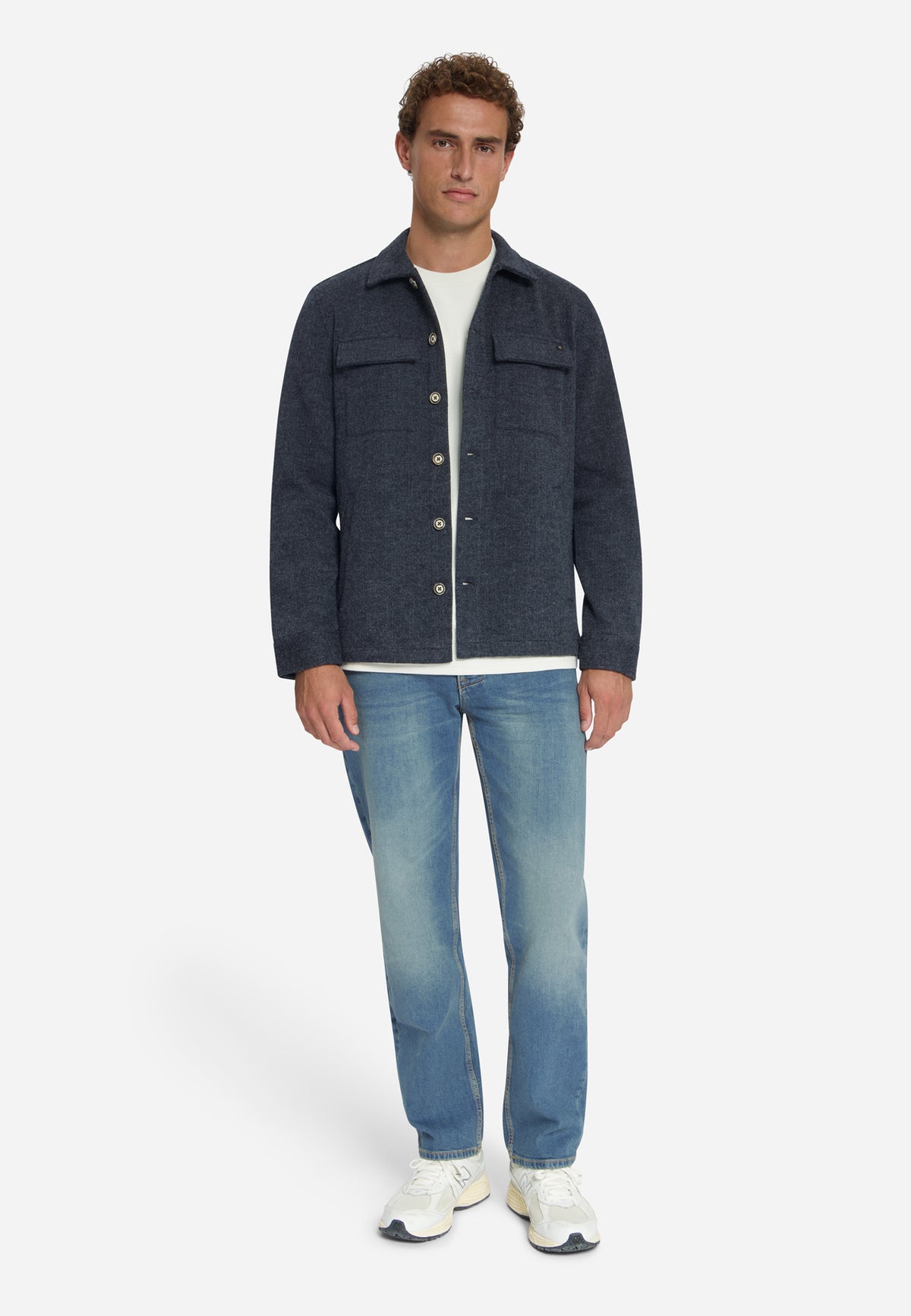 Wool Look Overshirt | Dark Night