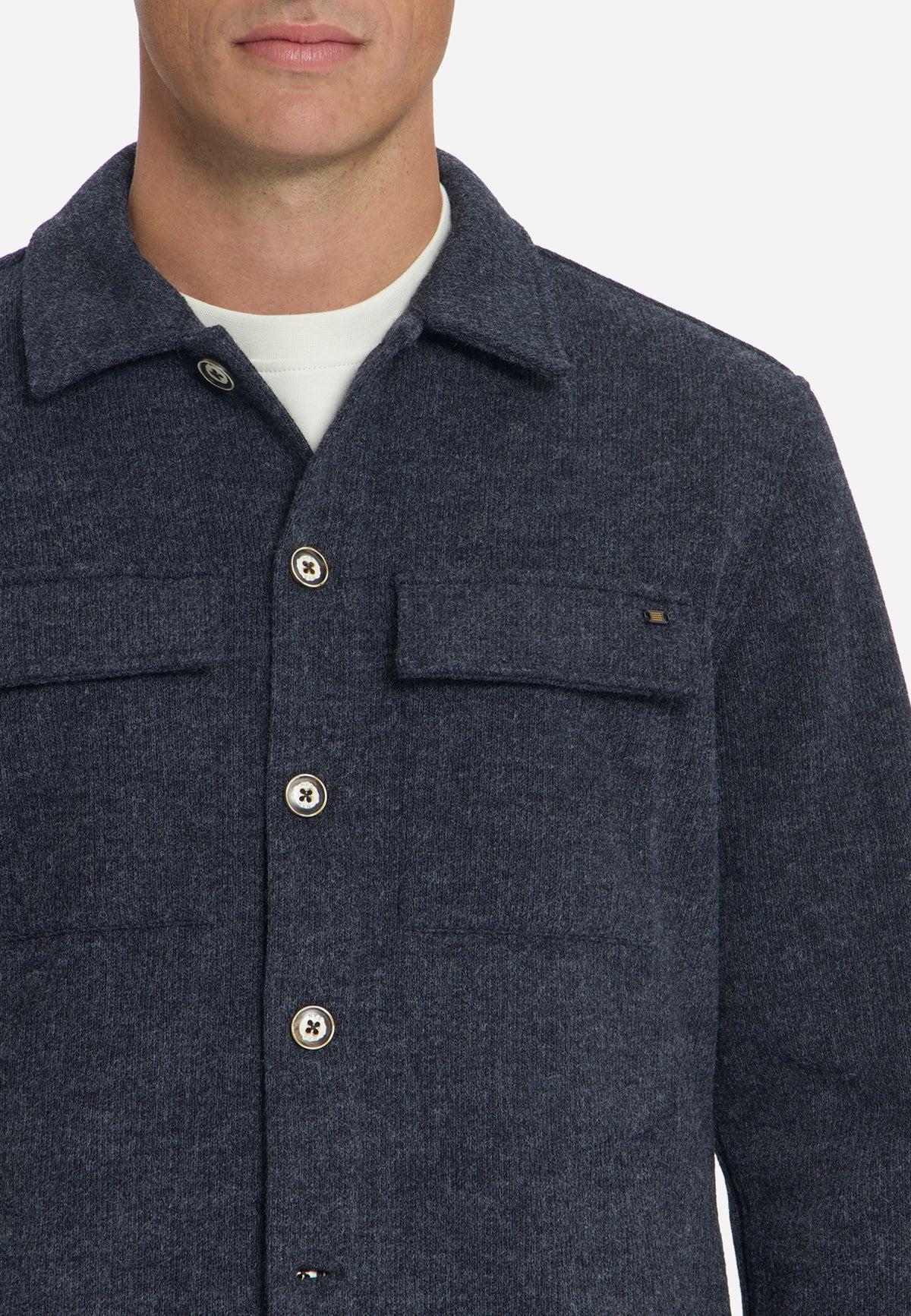 Wool Look Overshirt | Dark Night