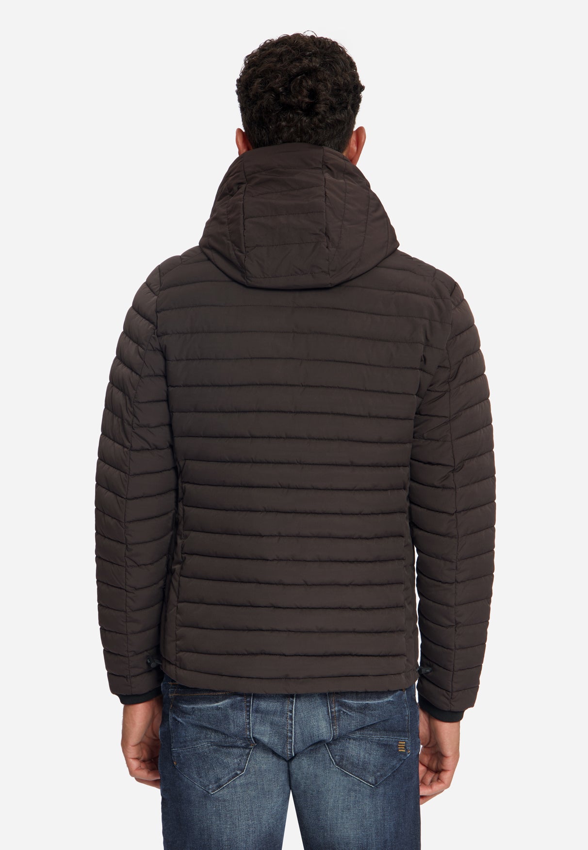Hooded Padded Jacket | Dark Brown