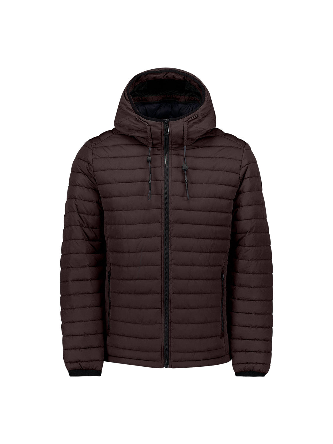Hooded Padded Jacket | Dark Brown