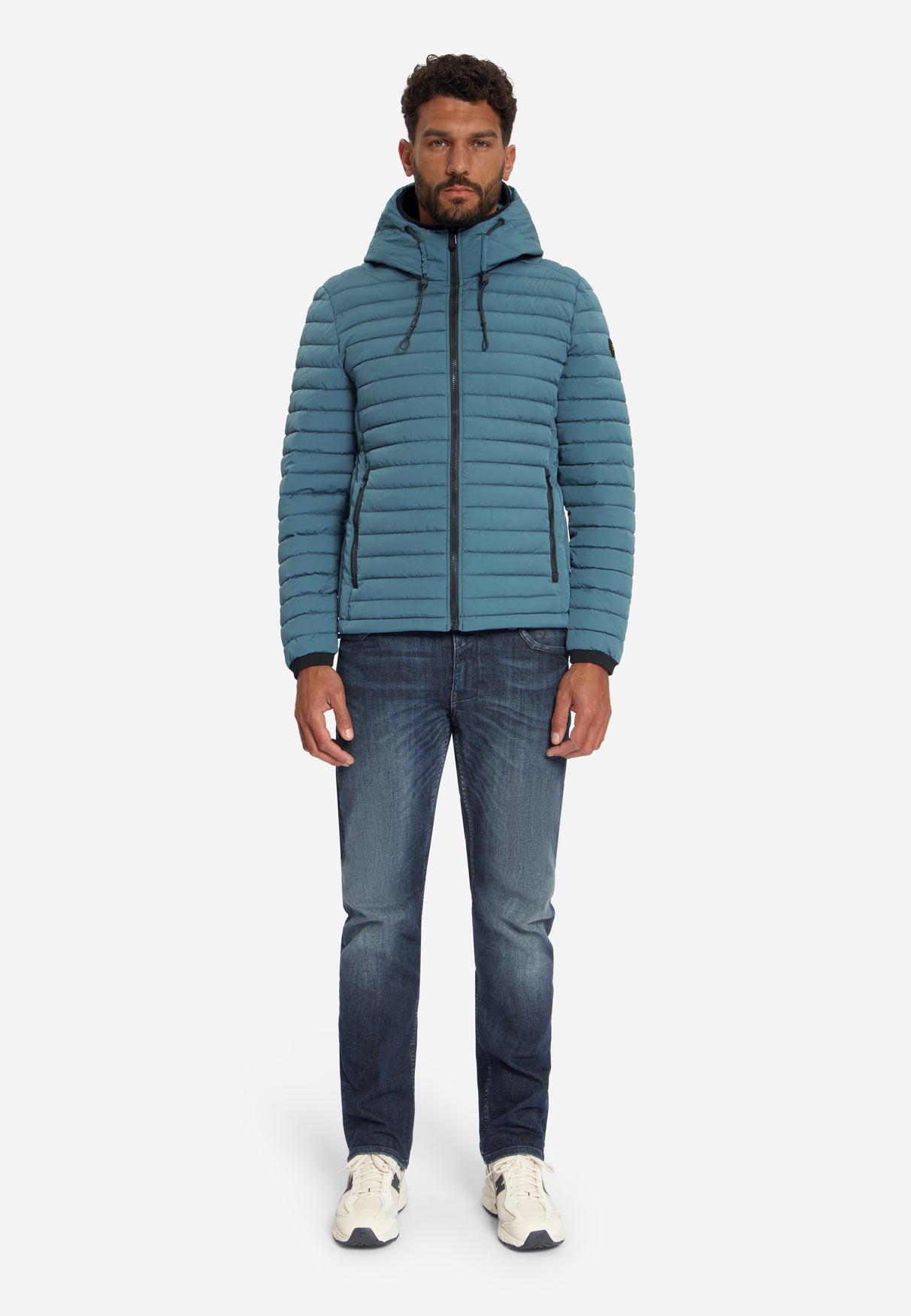 Hooded Padded Jacket | Shadow Blue