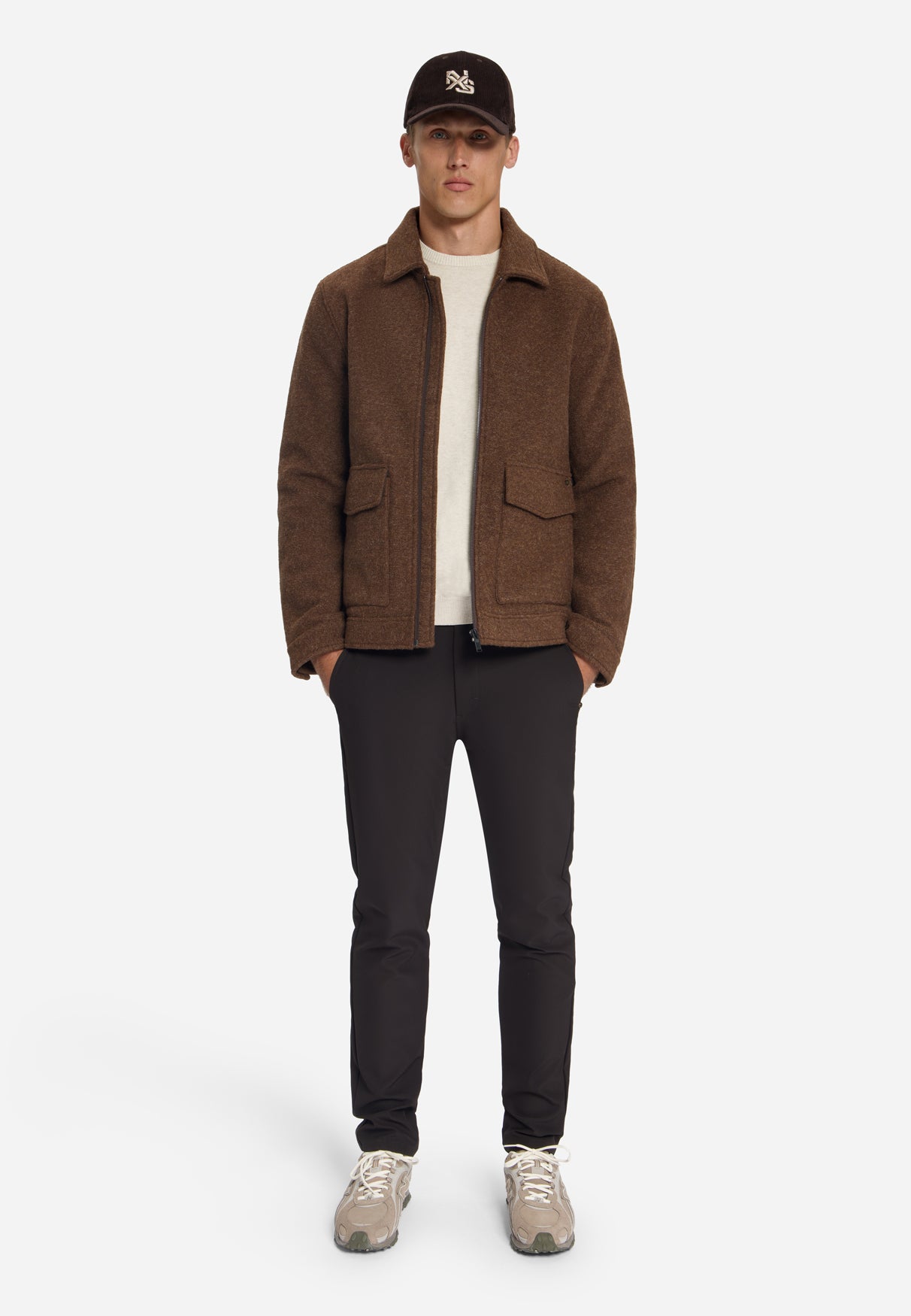 Wool Blend Jacket | Light Brown