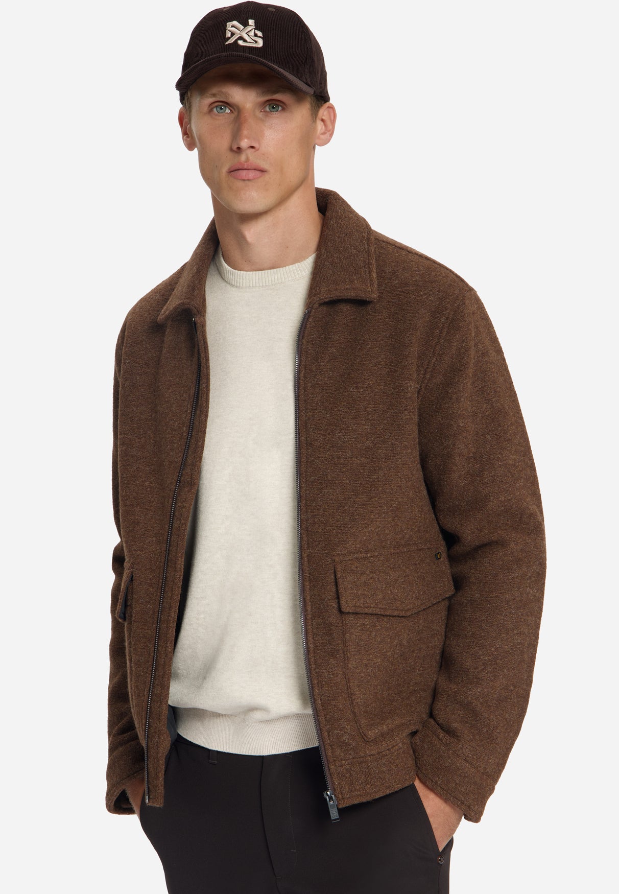 Wool Blend Jacket | Light Brown