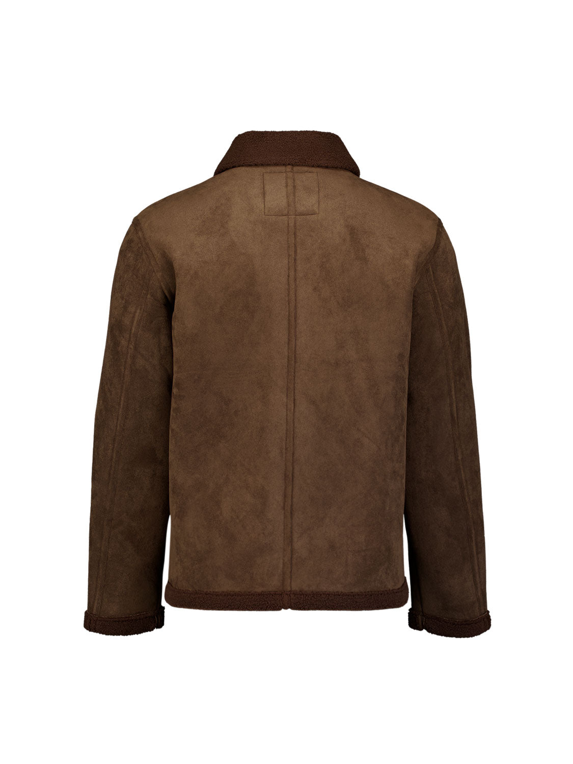 Suede Look Jacket | Dark Brown