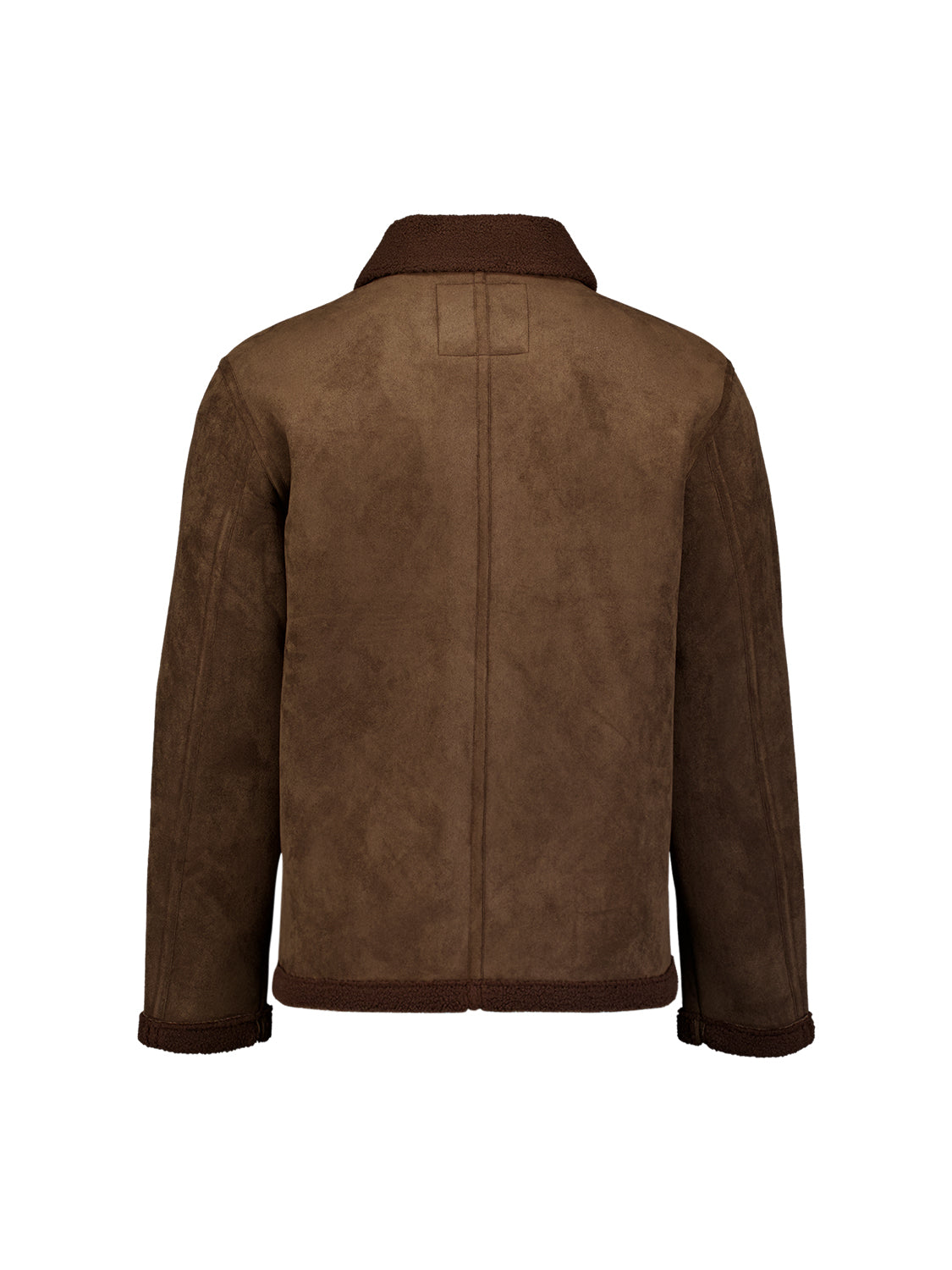 Suede Look Jacket | Dark Brown