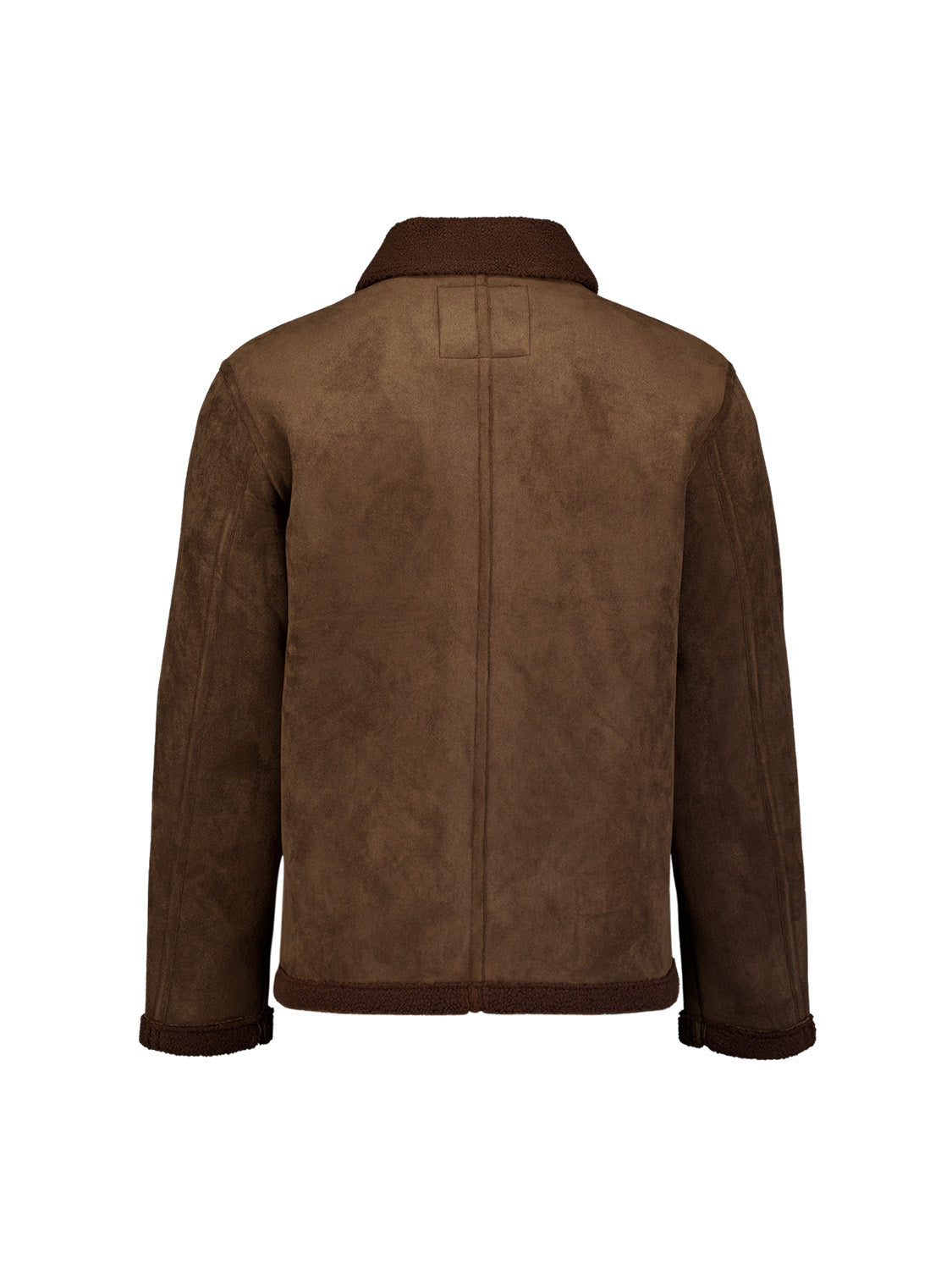 Suede Look Jacket | Dark Brown