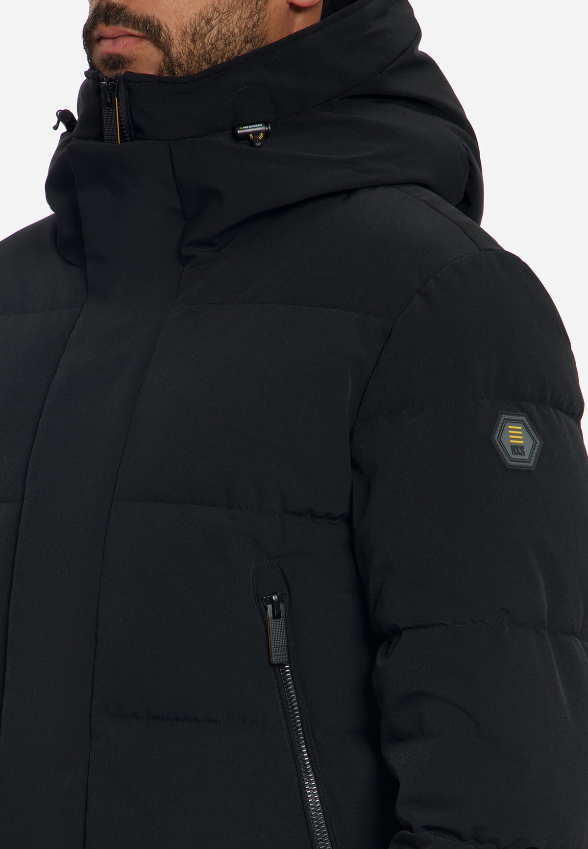 Hooded Puffer Parka Jacket | Black