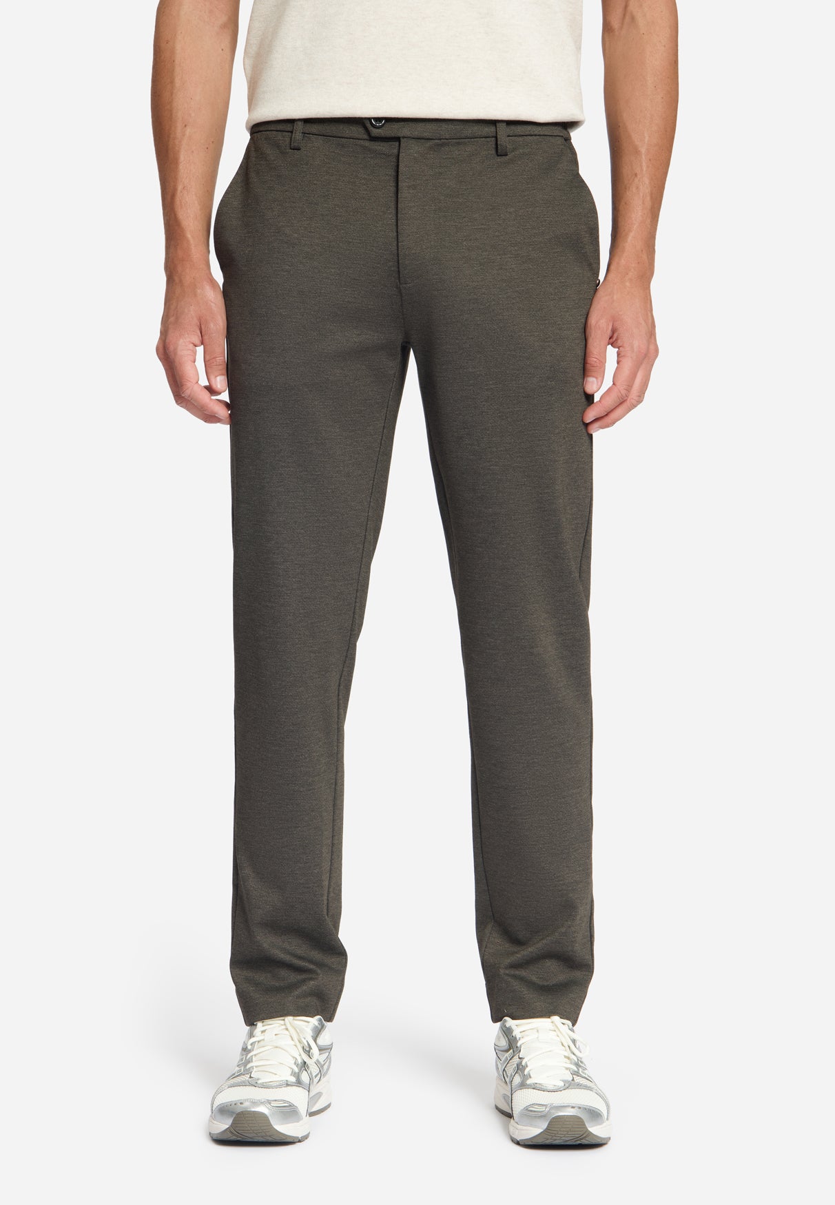 Pants Jersey Melange Regular Fit | Dark Brown
