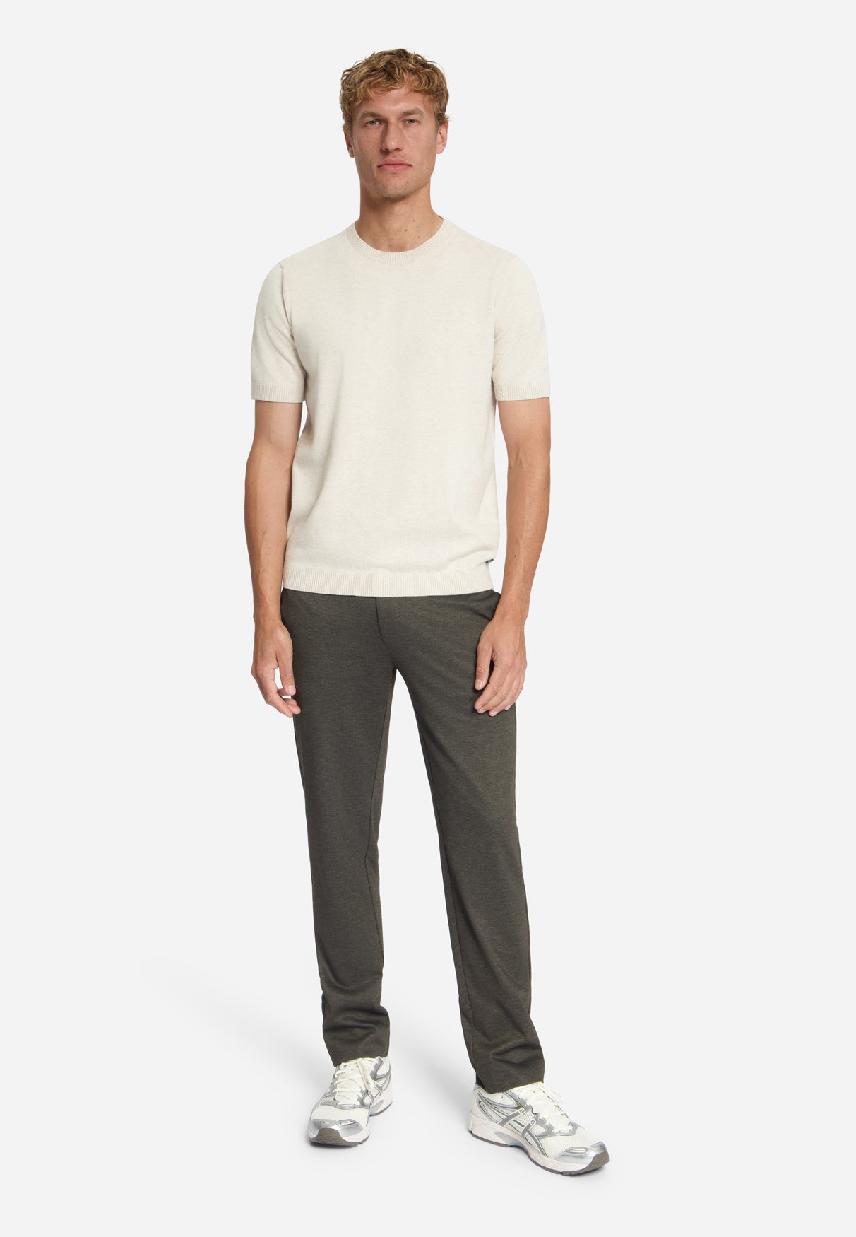 Pants Jersey Melange Regular Fit | Dark Brown