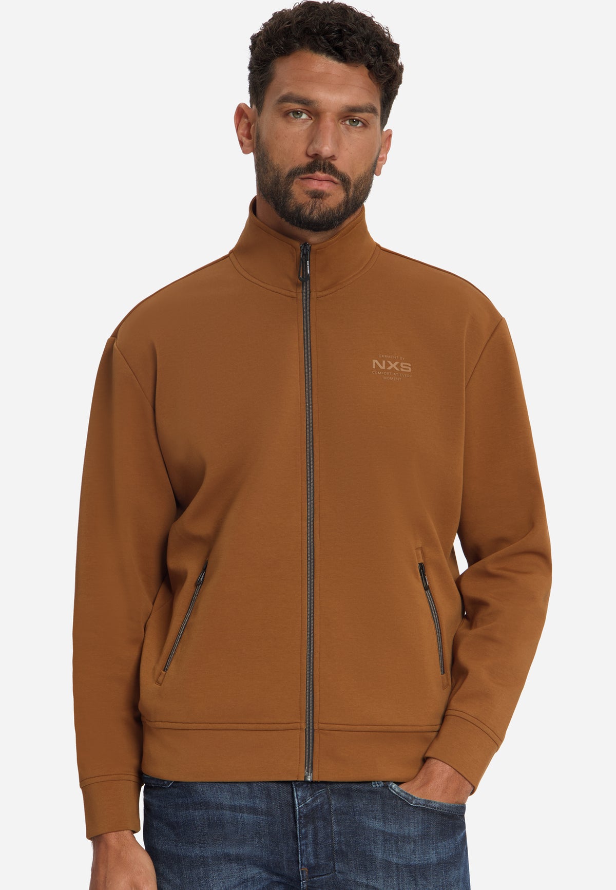 Full-Zip Sweater | Caramel