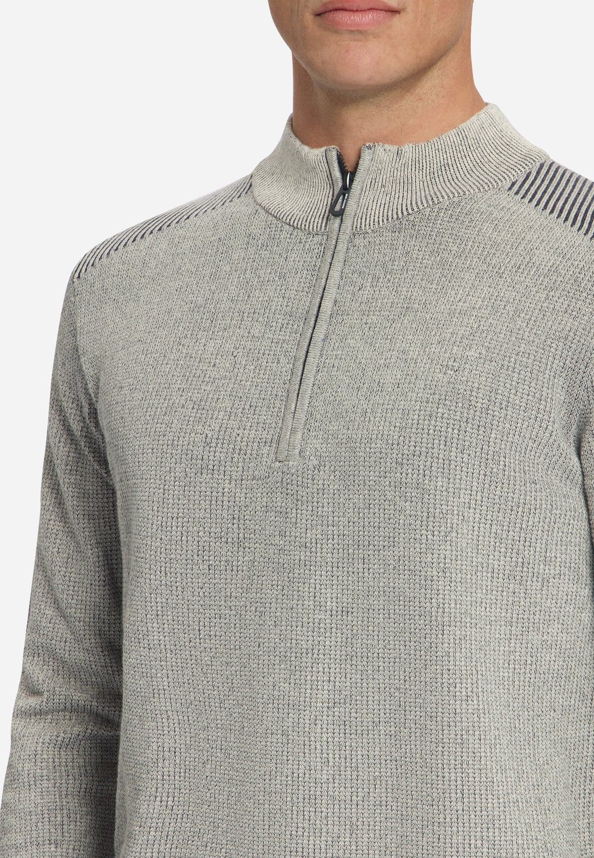 Plated Half-Zip Jumper | Stone