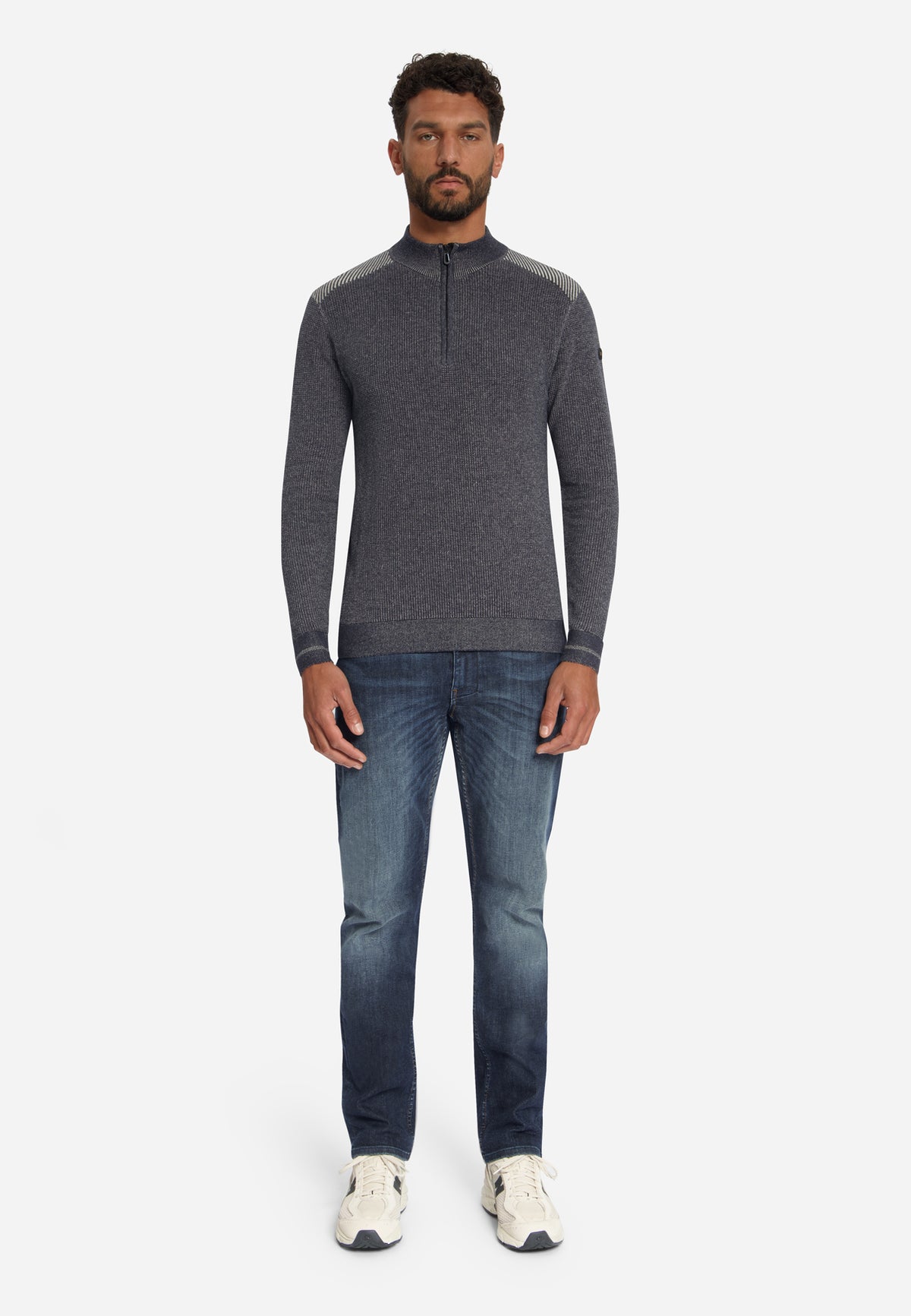 Plated Half-Zip Jumper | Dark Night