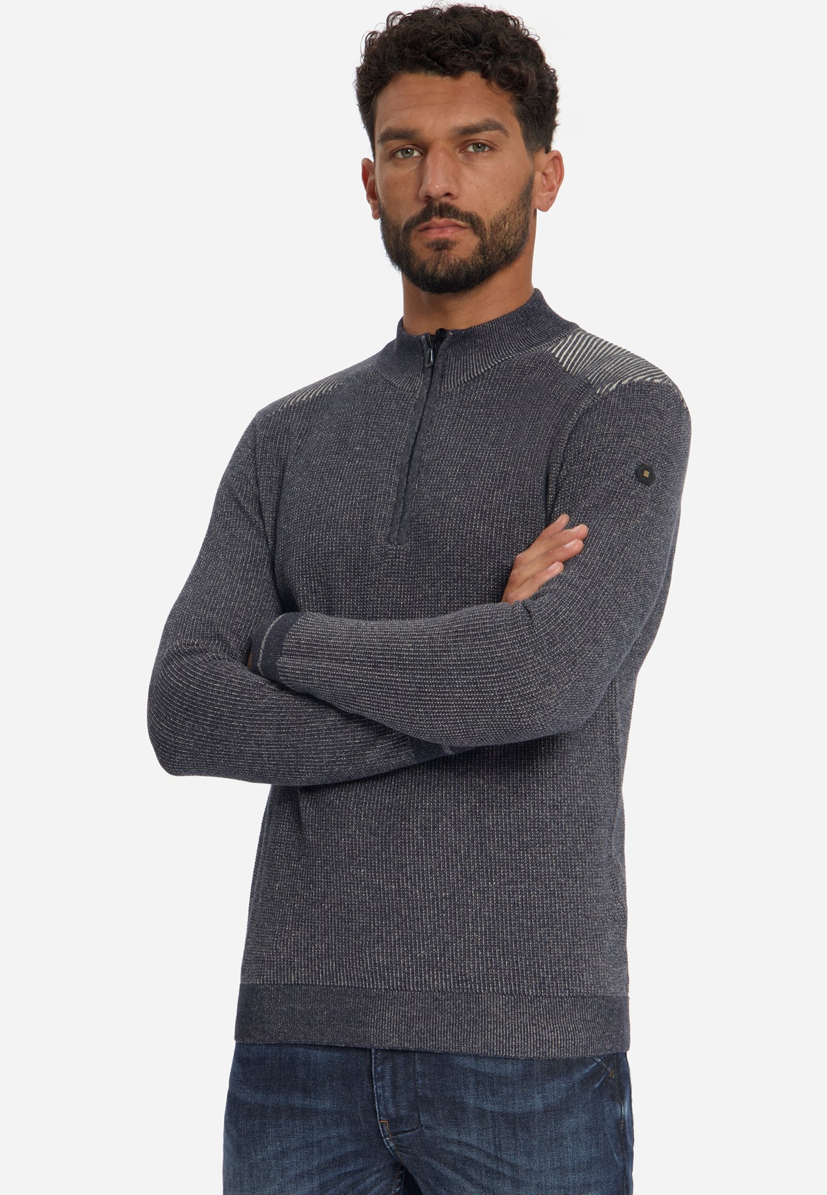 Plated Half-Zip Jumper | Dark Night