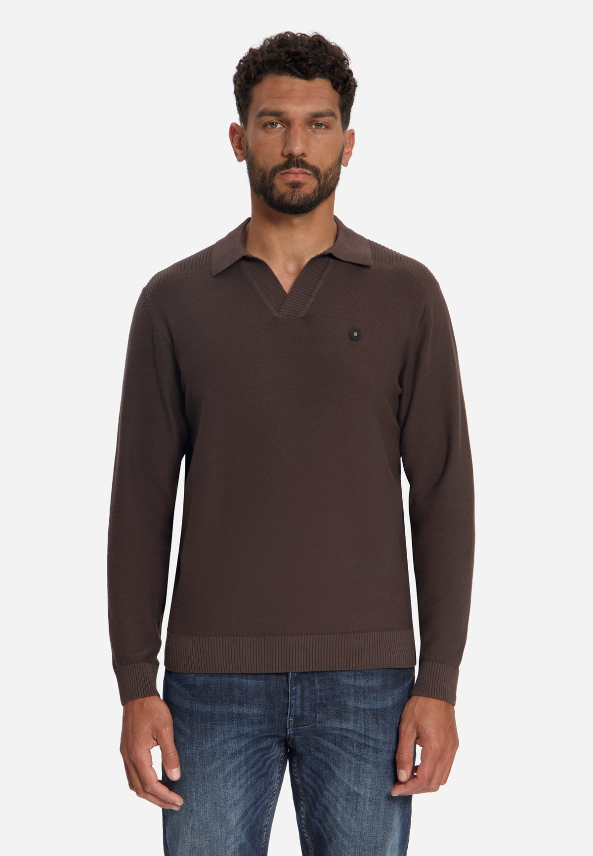 Polo Jumper | Dark Brown