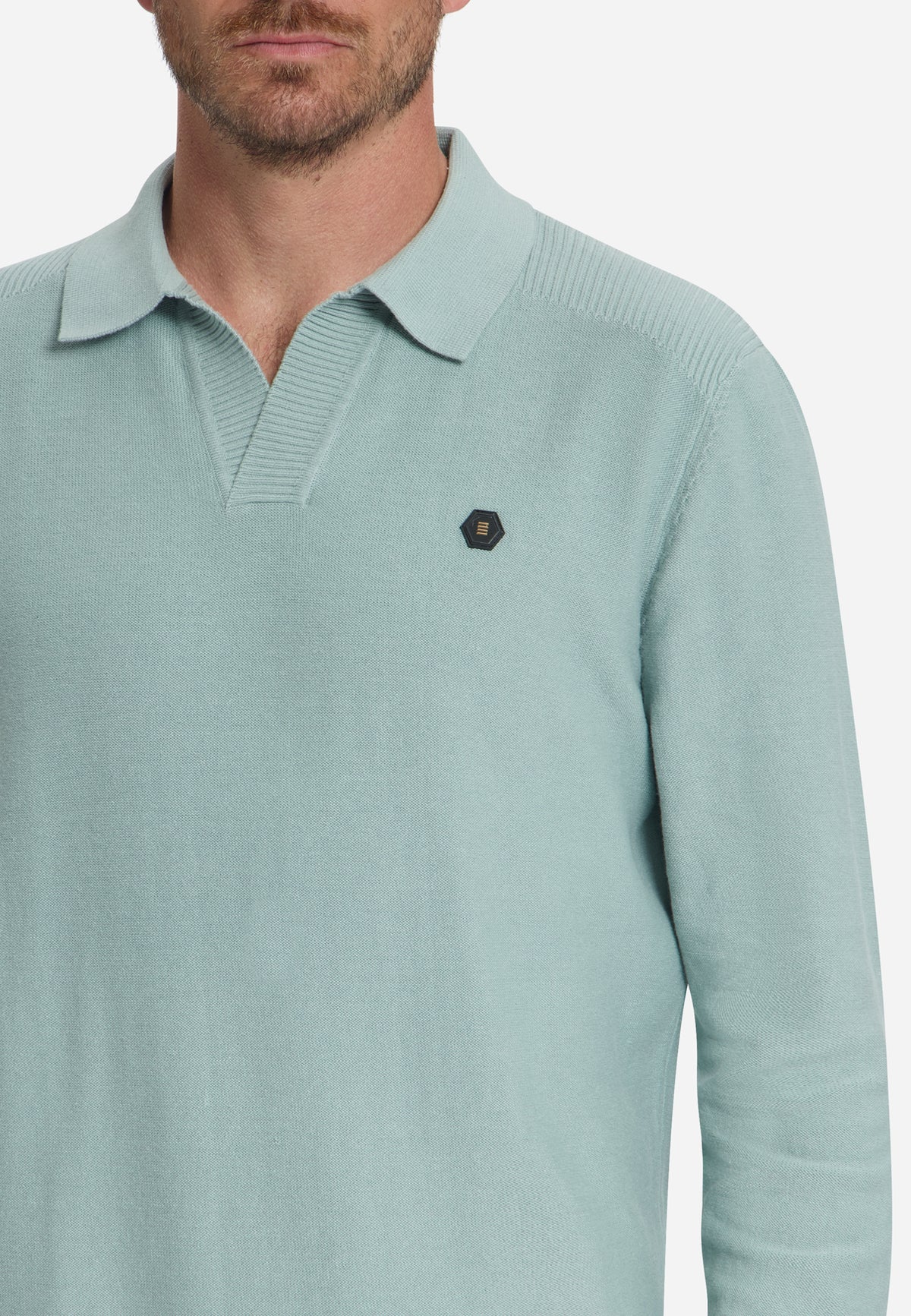 Polo Jumper | Dusty Blue