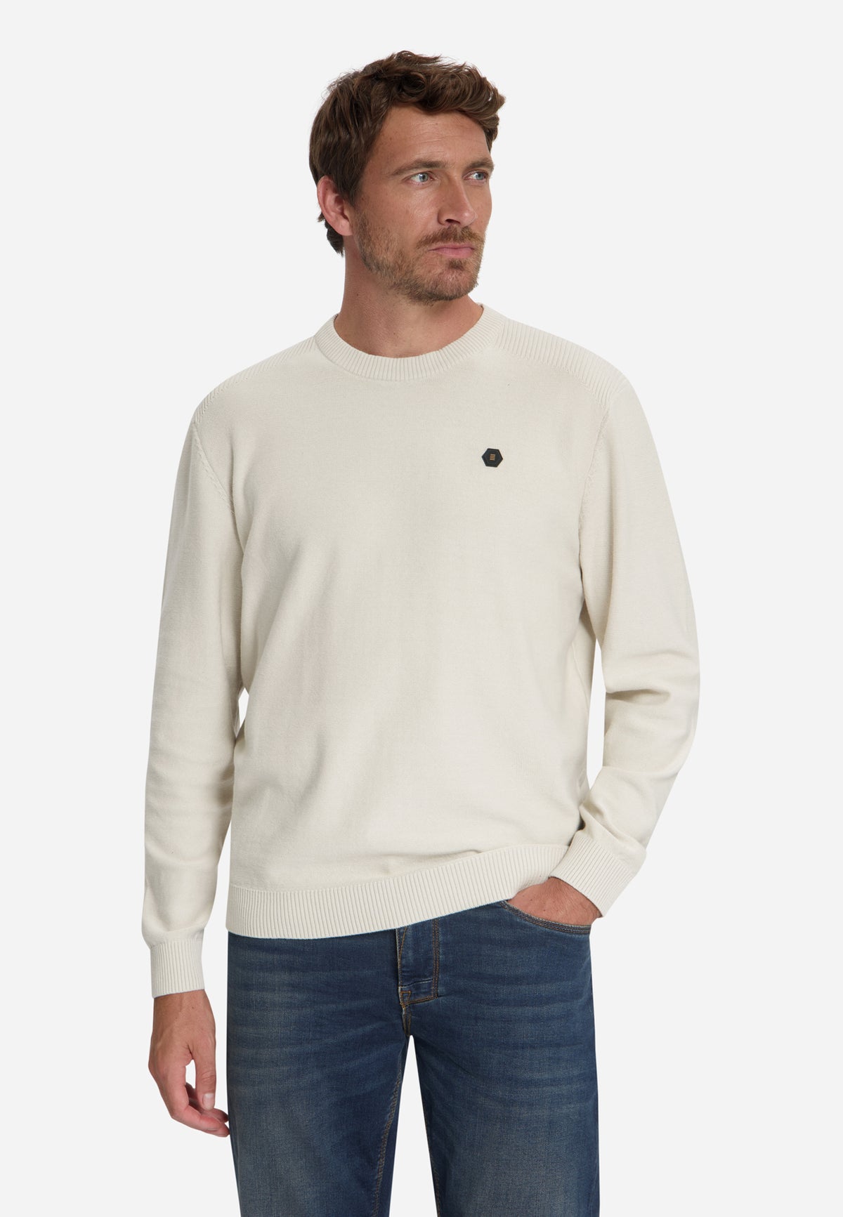 Crew Neck Jumper | Stone