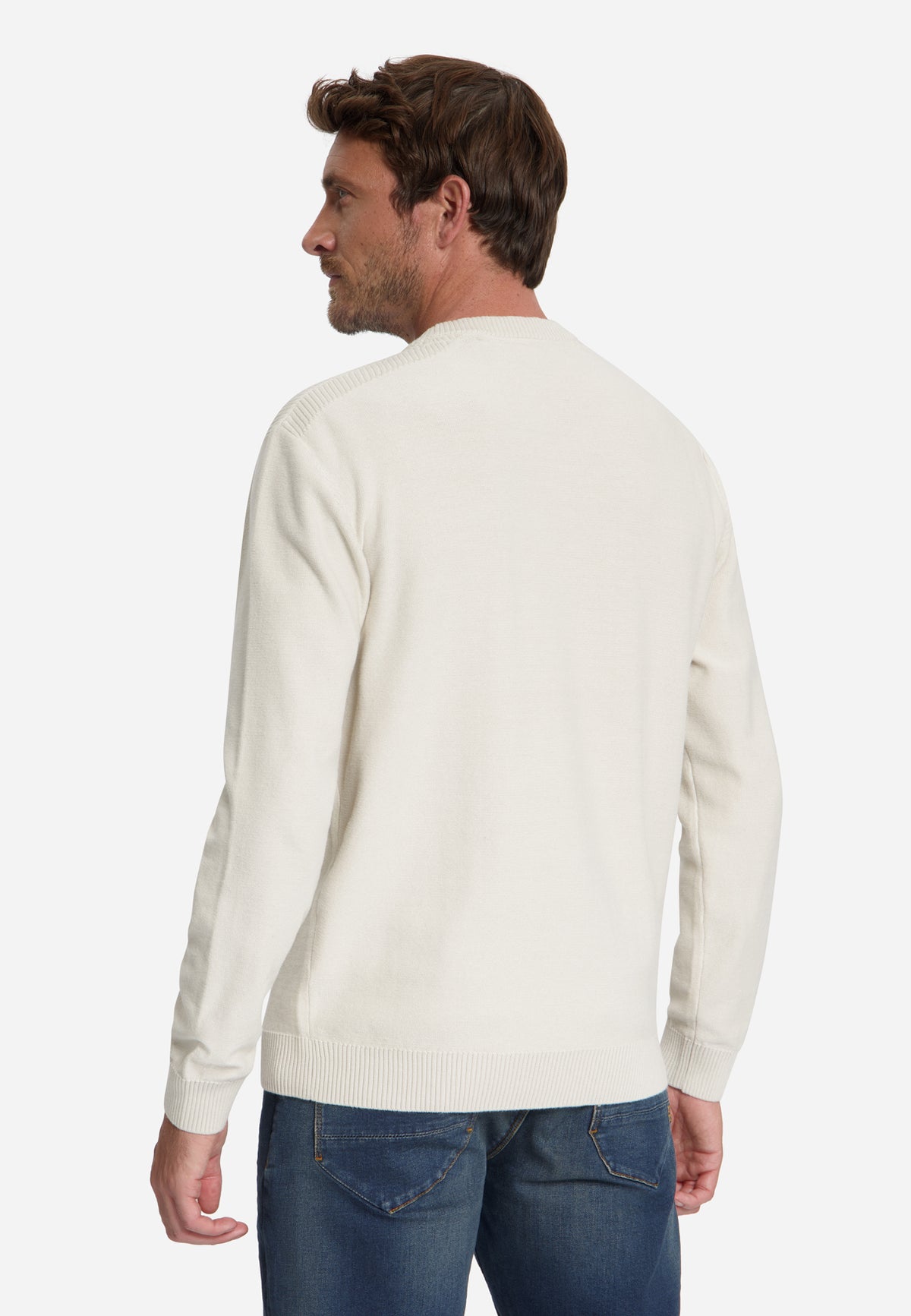 Crew Neck Jumper | Stone