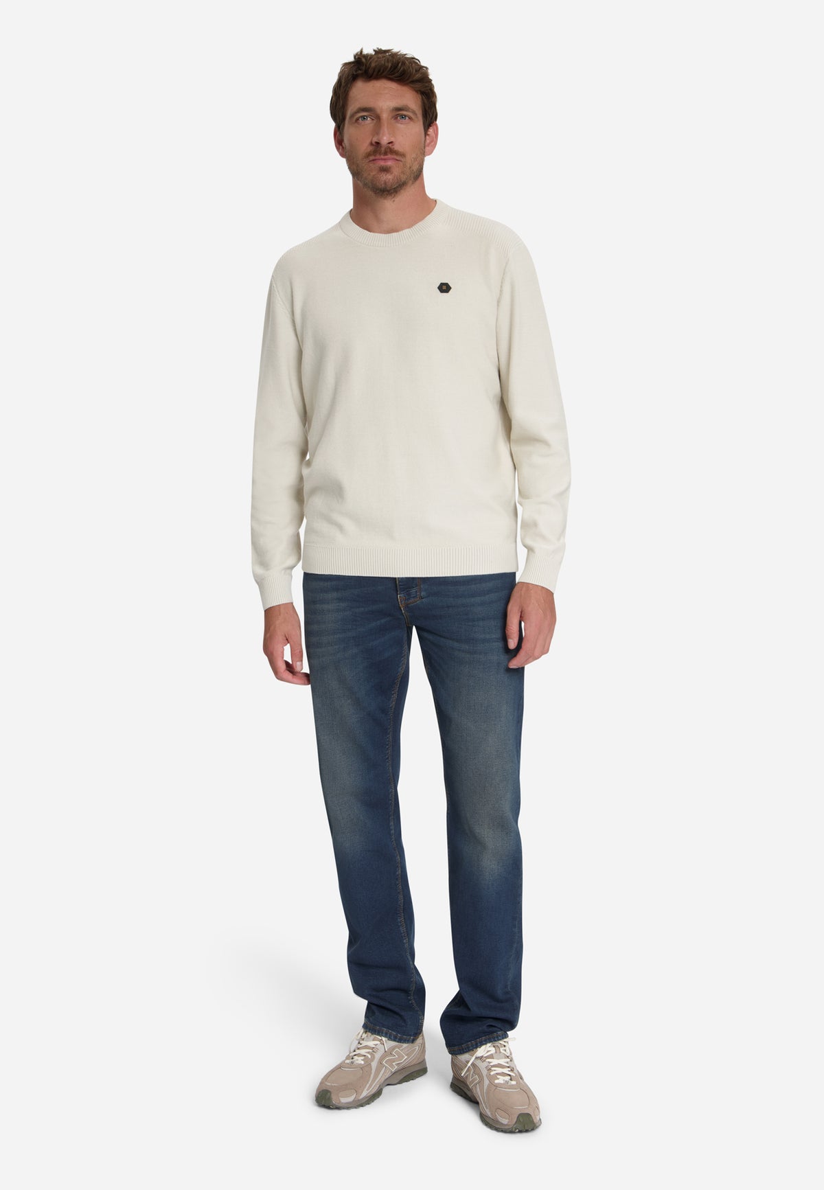 Crew Neck Jumper | Stone
