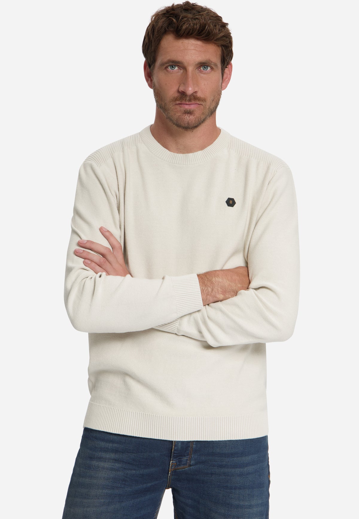 Crew Neck Jumper | Stone