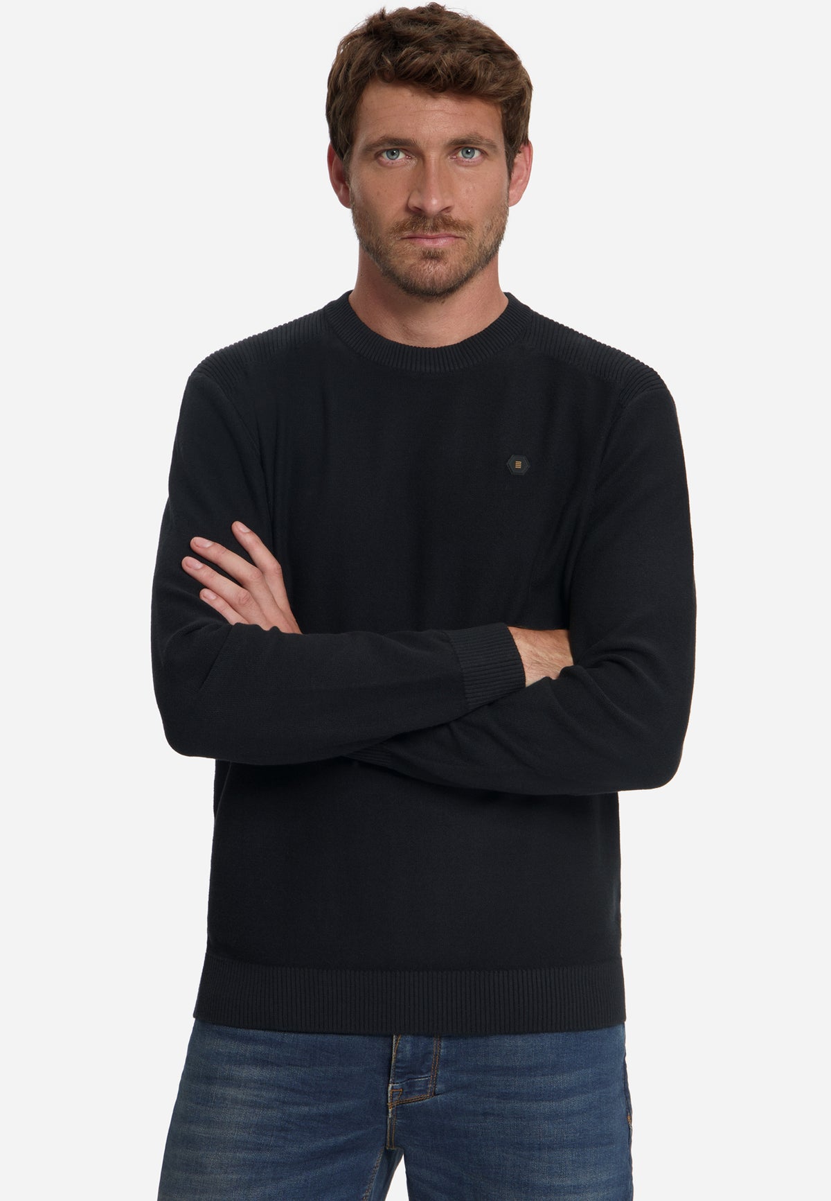 Crew Neck Jumper | Black