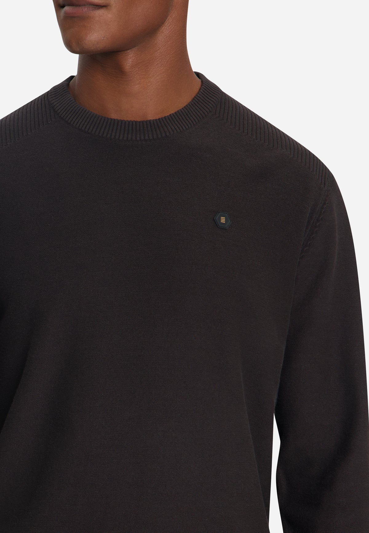 Crew Neck Jumper | Dark Brown