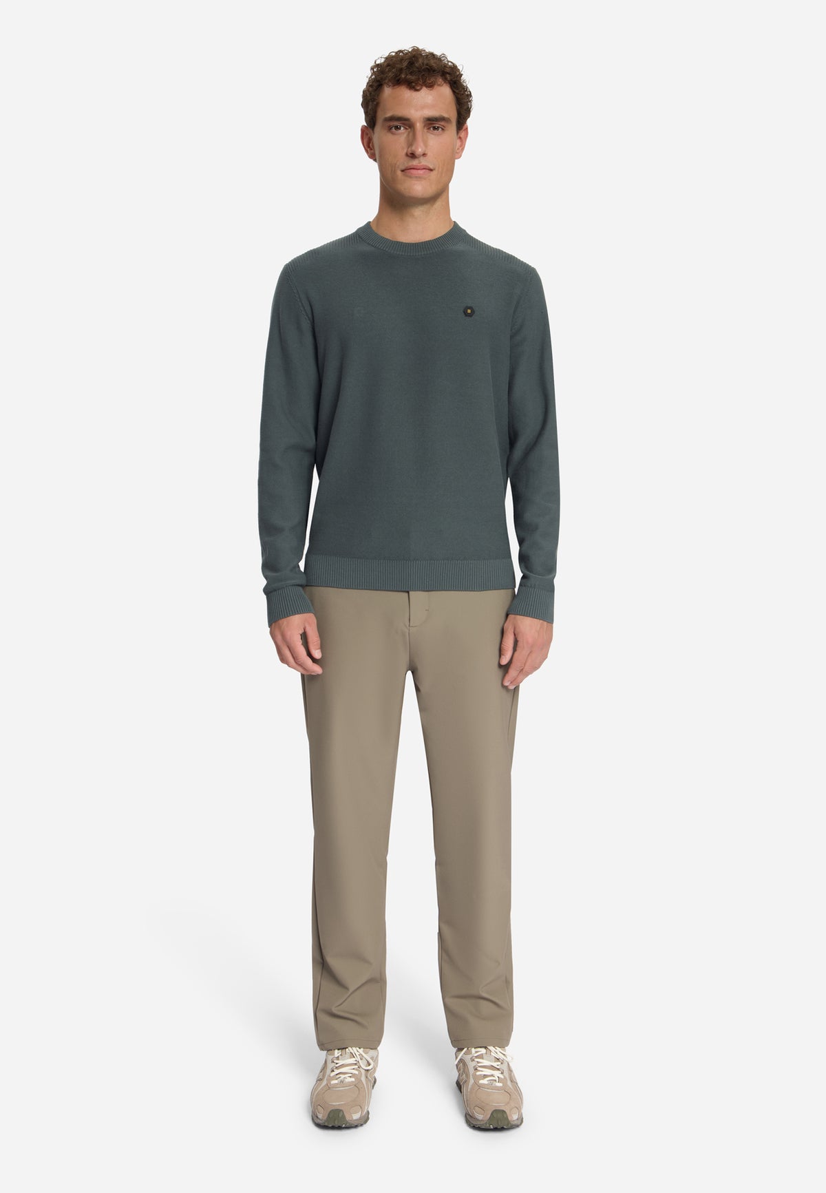 Crew Neck Jumper | Dark Steel