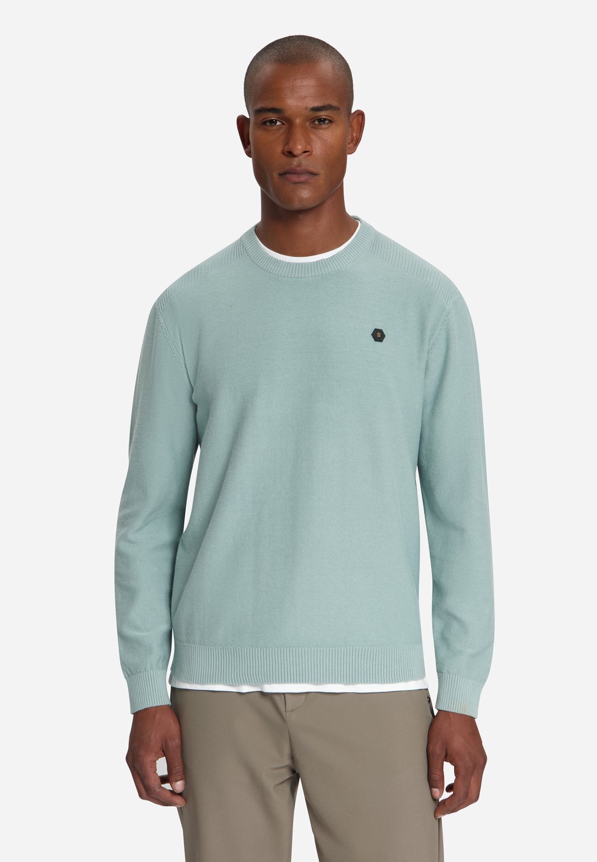Crew Neck Jumper | Dusty Blue