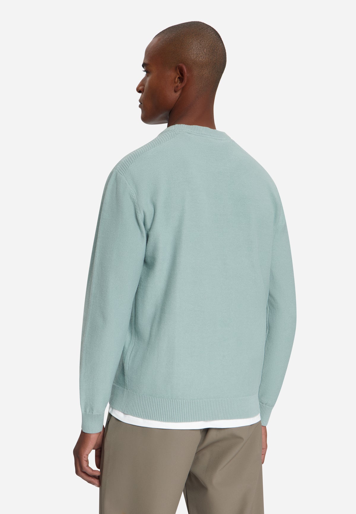 Crew Neck Jumper | Dusty Blue