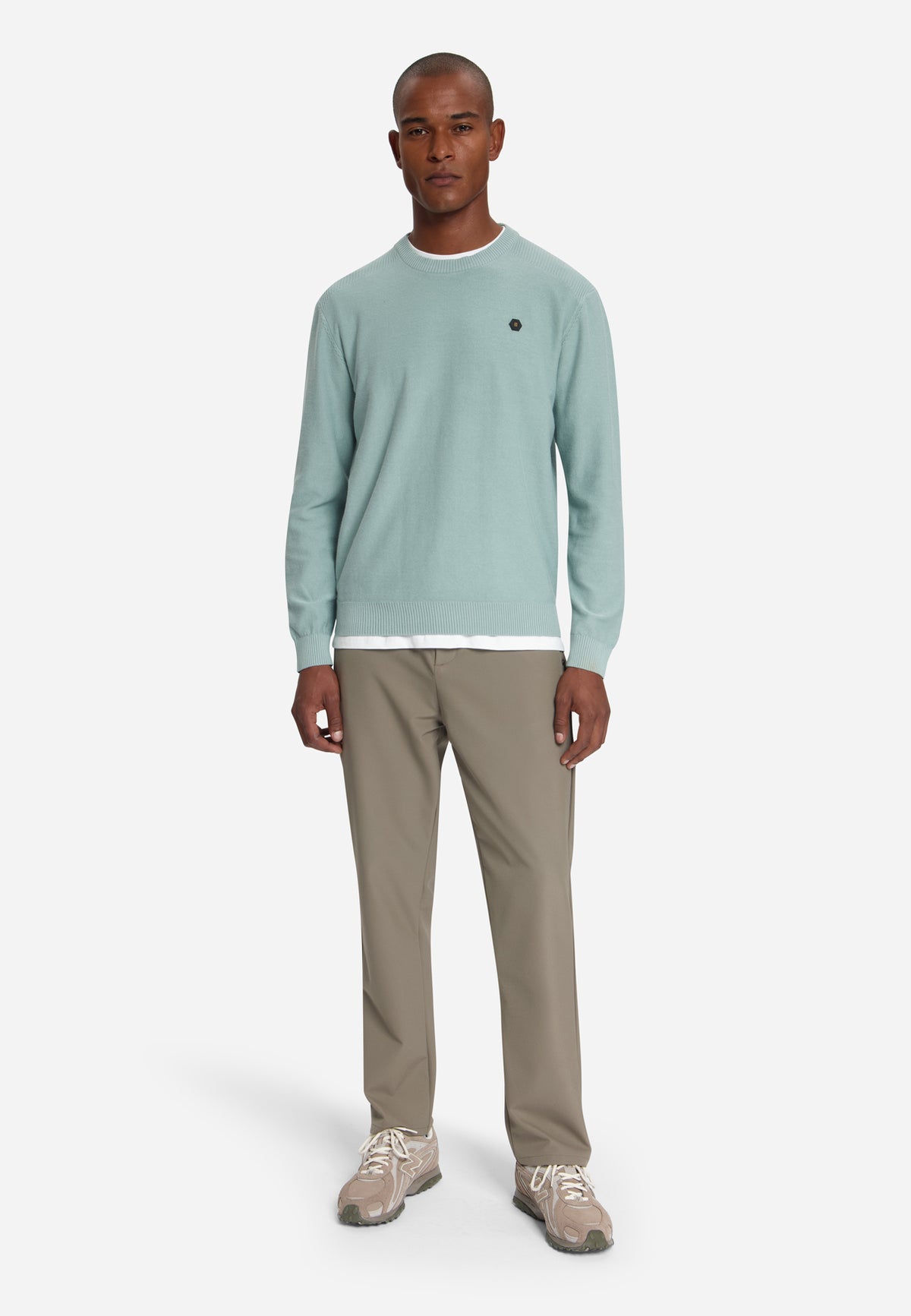 Crew Neck Jumper | Dusty Blue