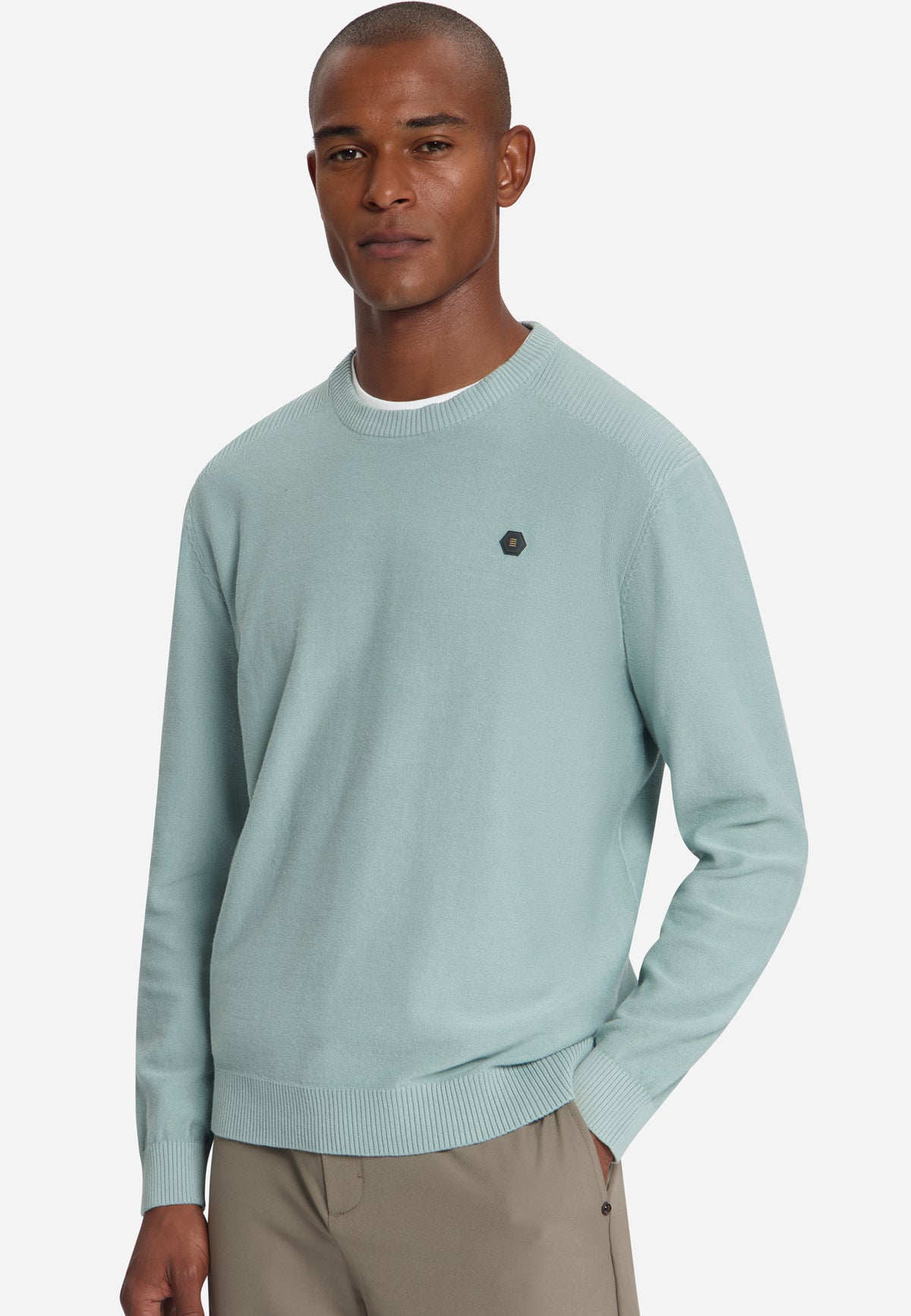Crew Neck Jumper | Dusty Blue
