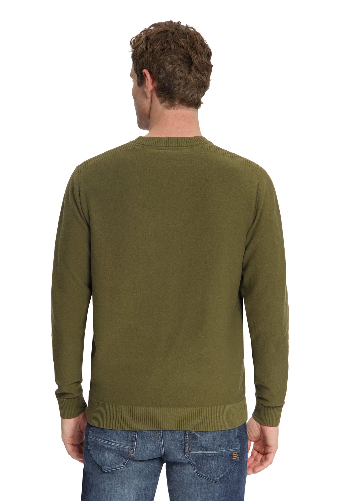 Crew Neck Jumper | Moss
