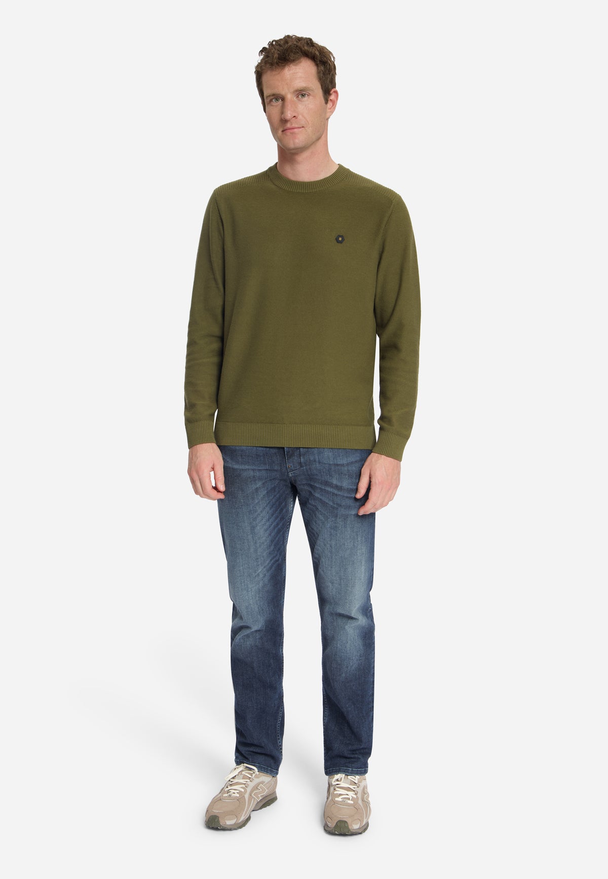 Crew Neck Jumper | Moss
