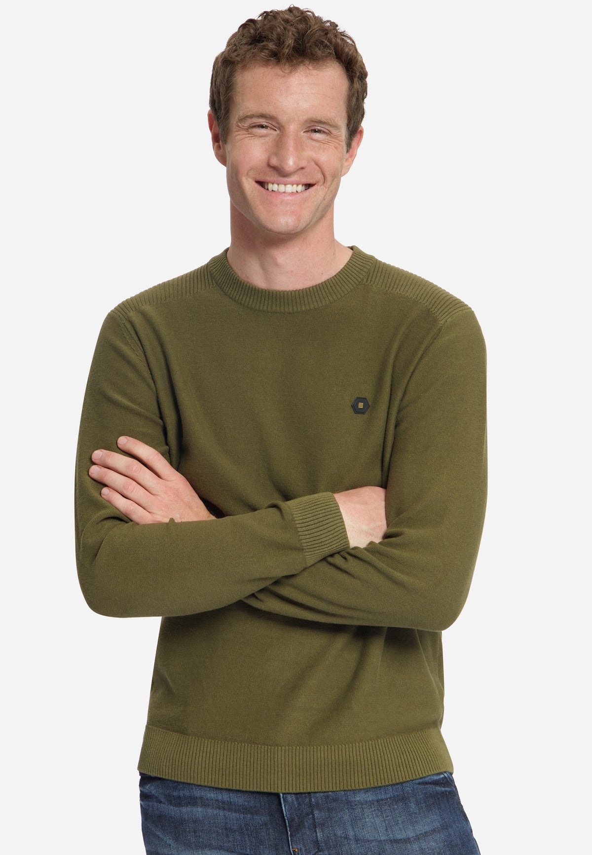 Crew Neck Jumper | Moss