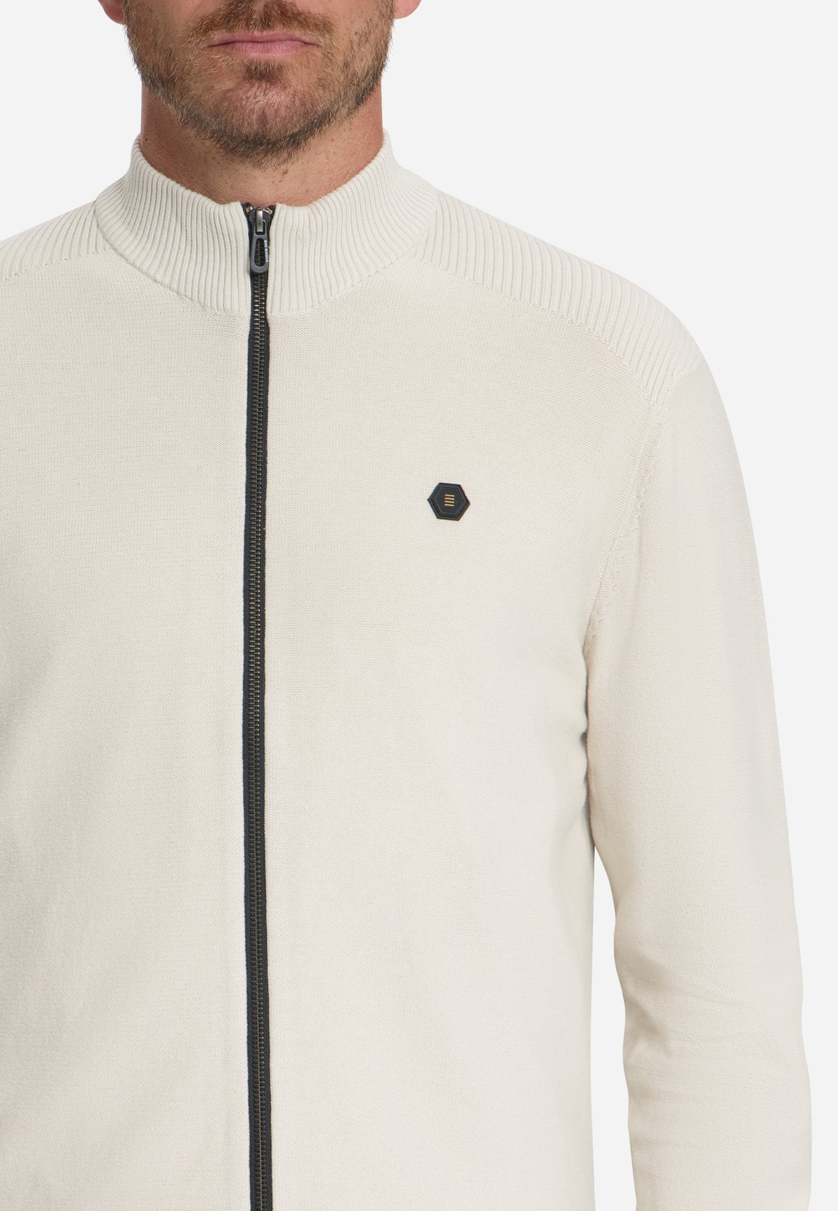 Full-Zip Cardigan | Stone