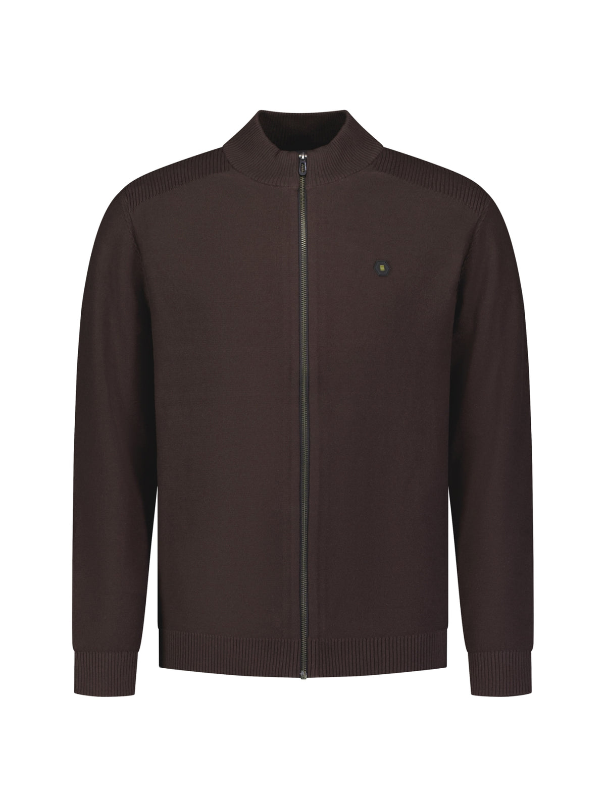 Full-Zip Cardigan | Dark Brown