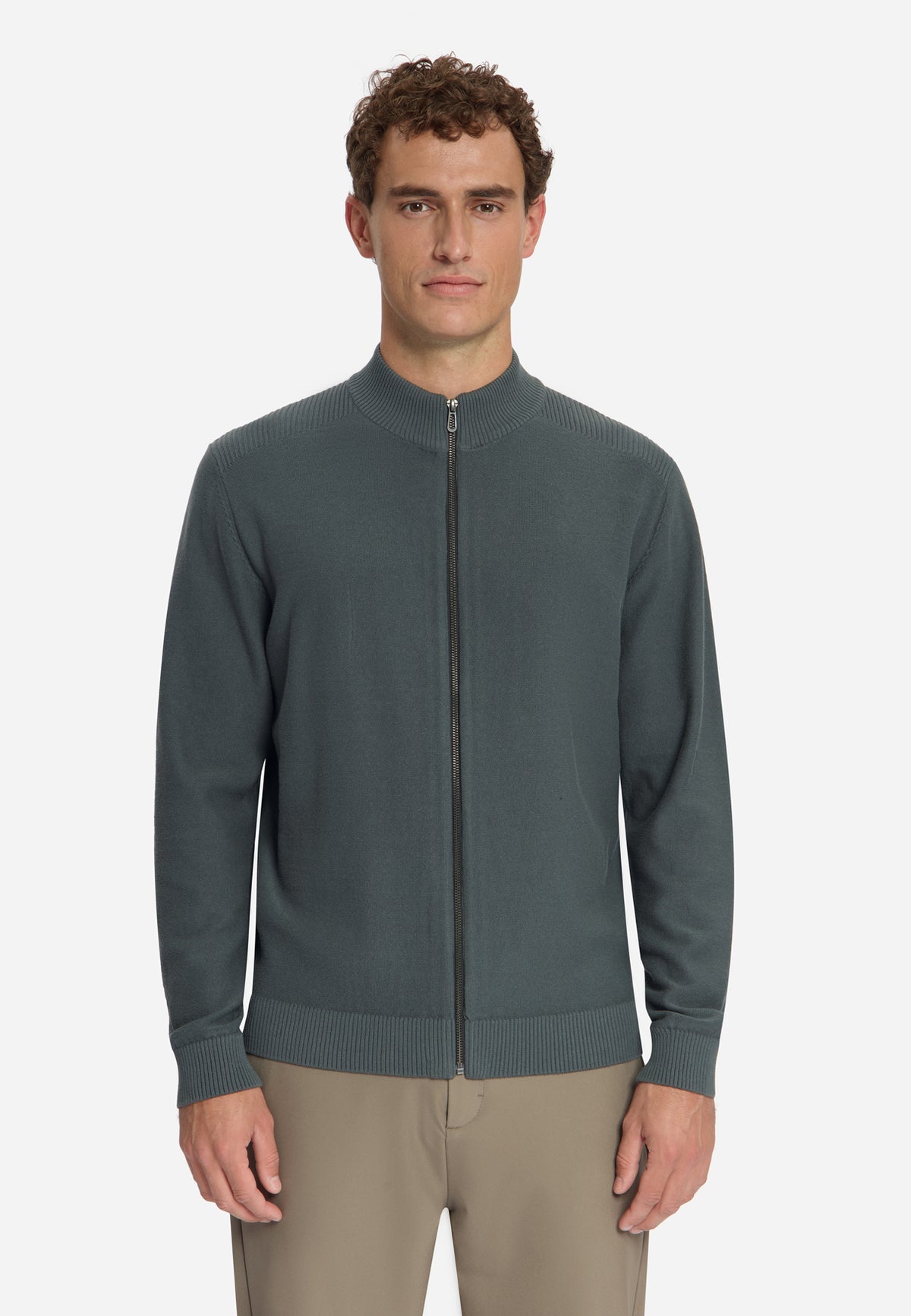 Full-Zip Cardigan | Dark Steel