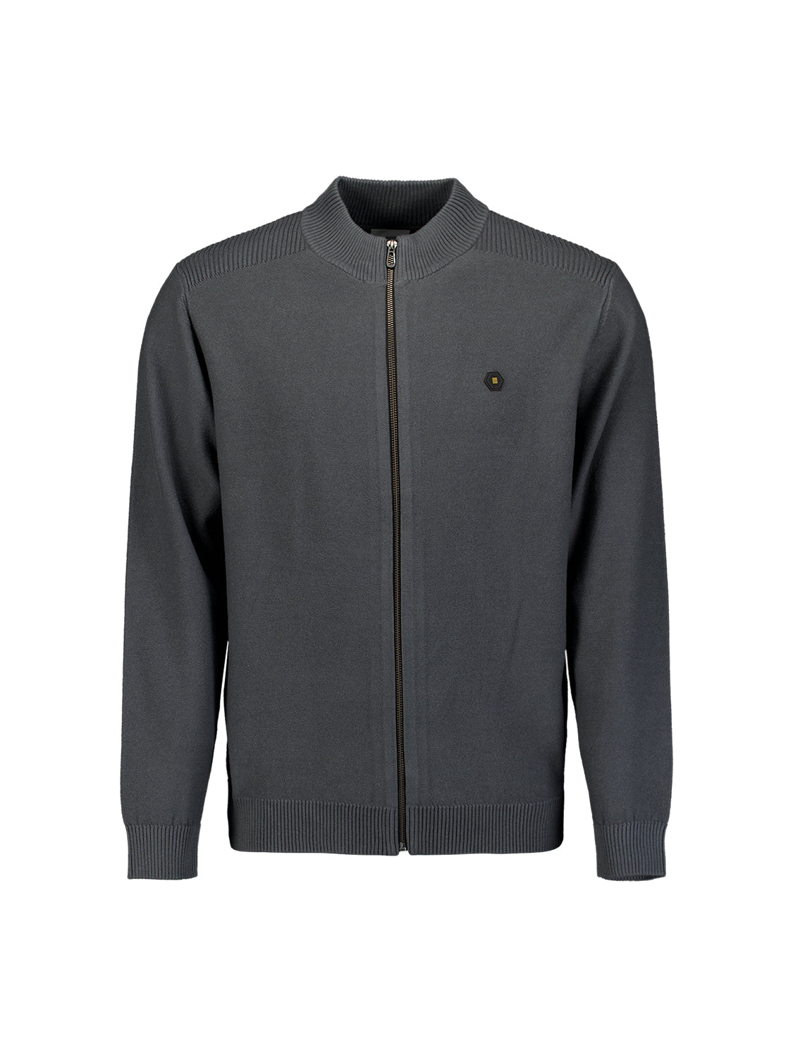Full-Zip Cardigan | Dark Steel