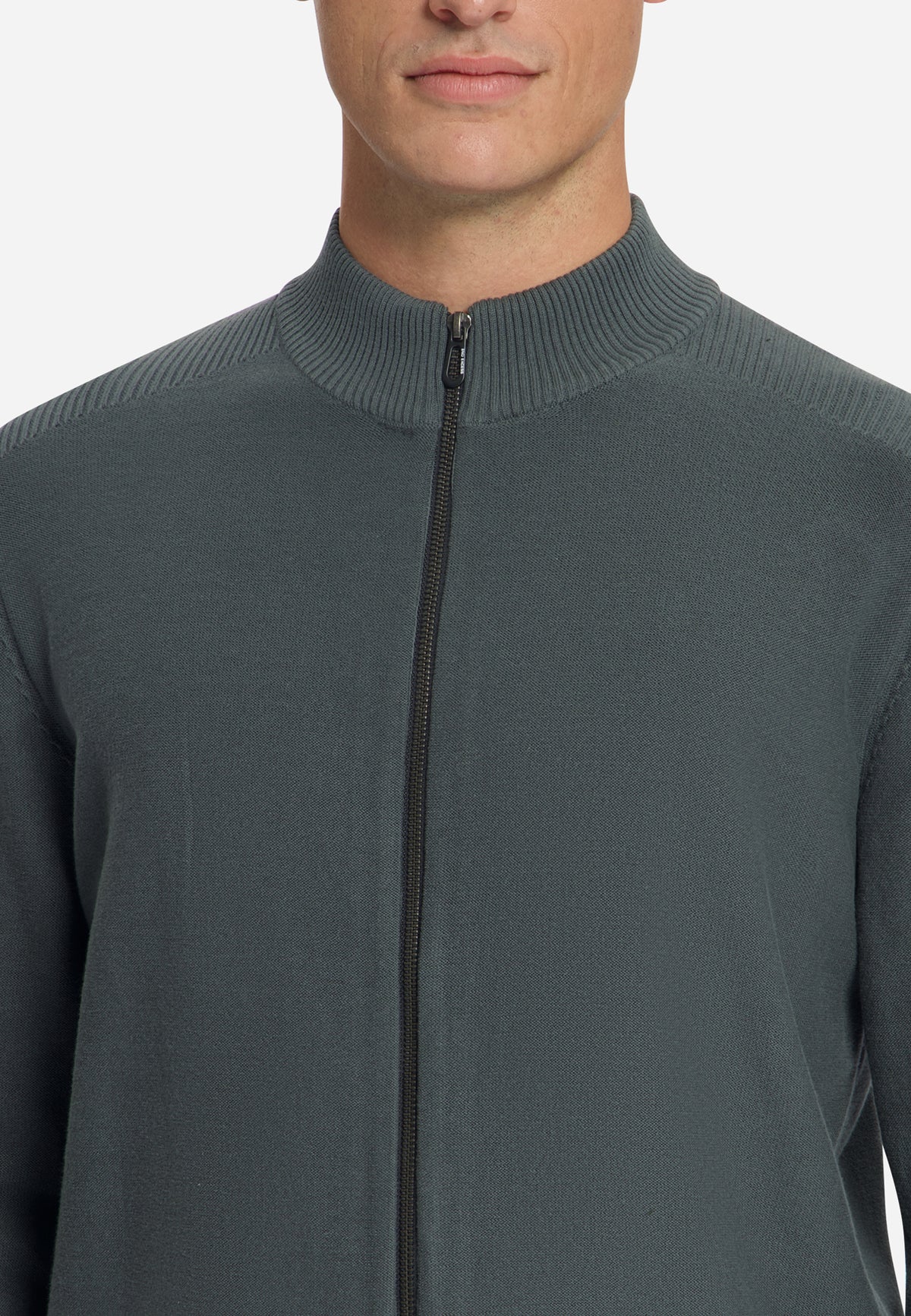 Full-Zip Cardigan | Dark Steel