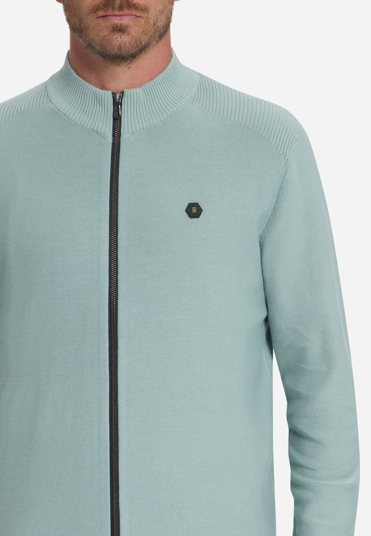 Full-Zip Cardigan | Dusty Blue