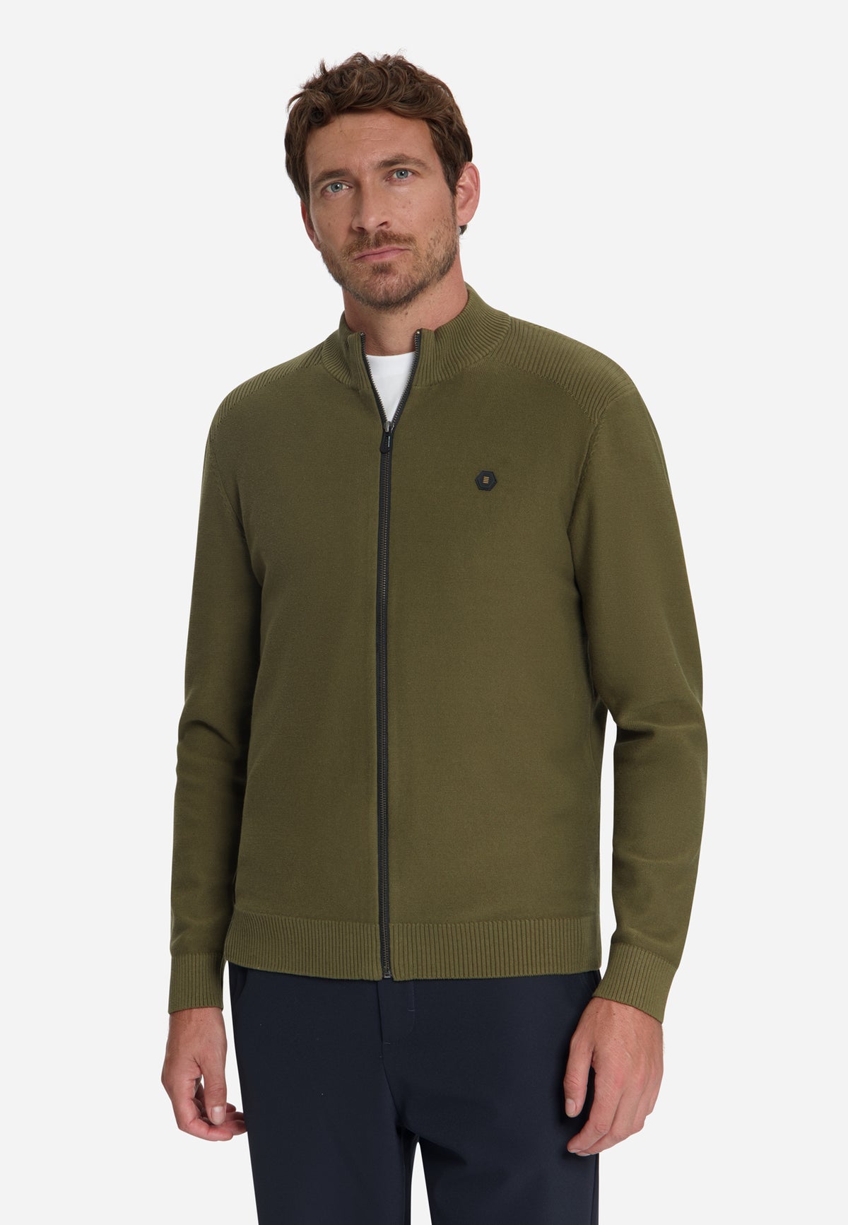 Full-Zip Cardigan | Moss